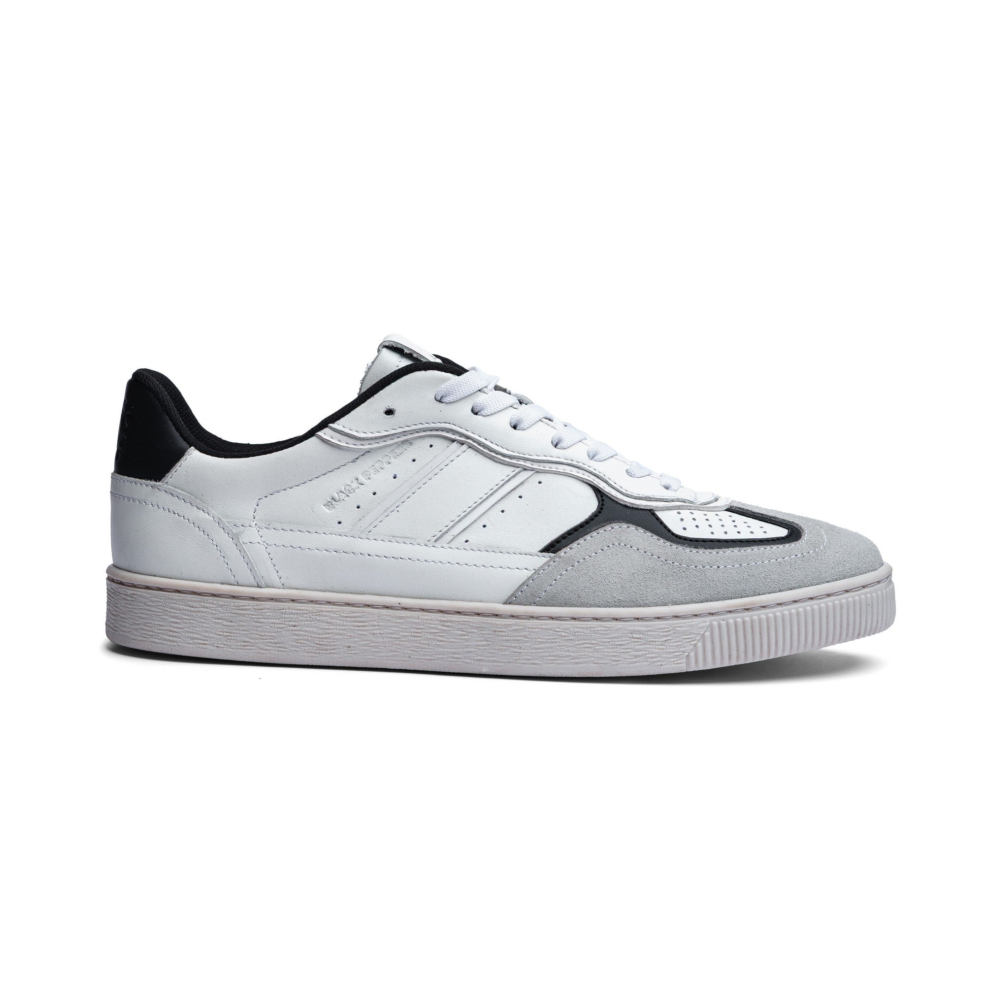 Tenis de Piel Black Peppers Lowtop Leather Sneaker PALERMO White/White Sole