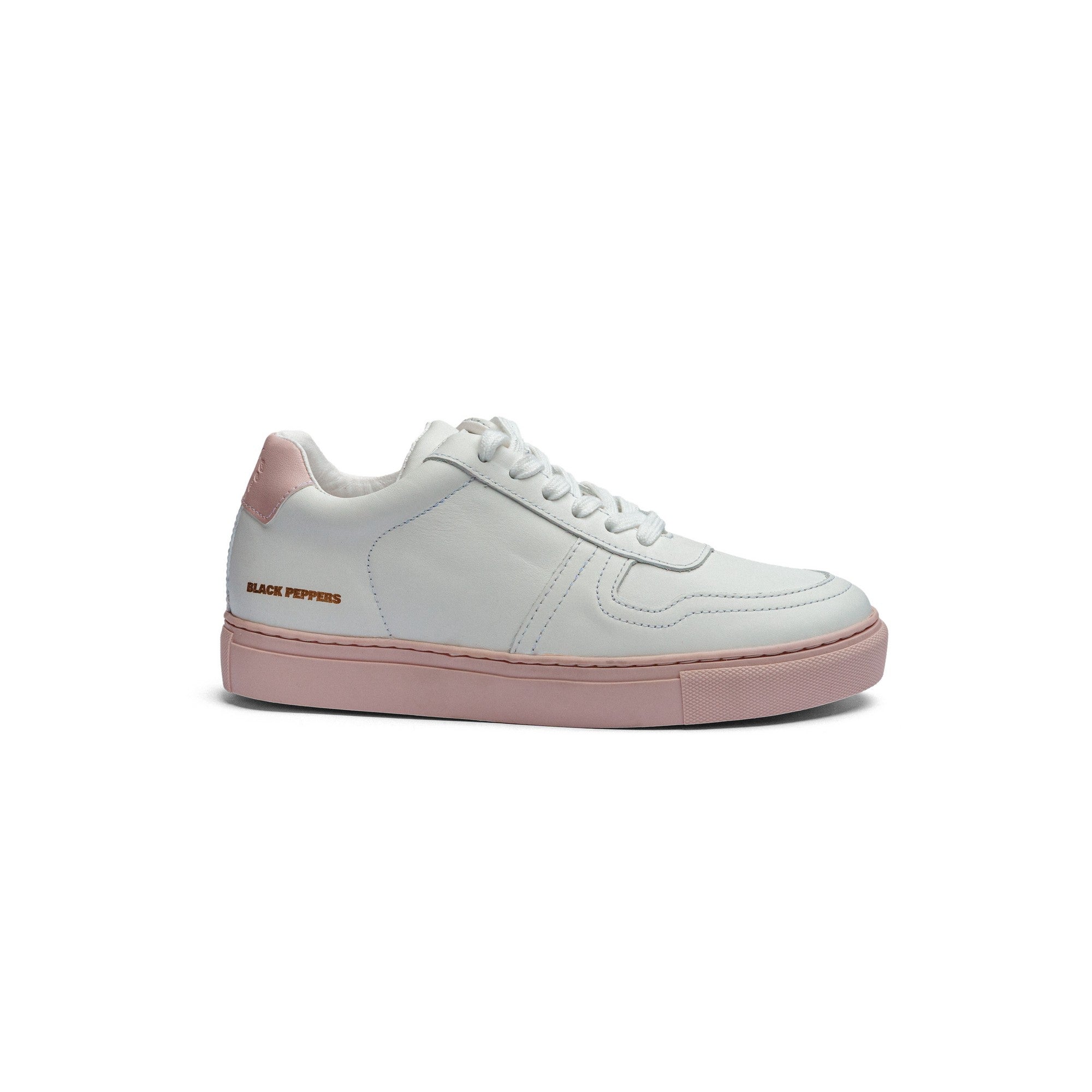 Tenis de Piel Black Peppers Lowtop Leather Sneaker PR White/Pink Sole