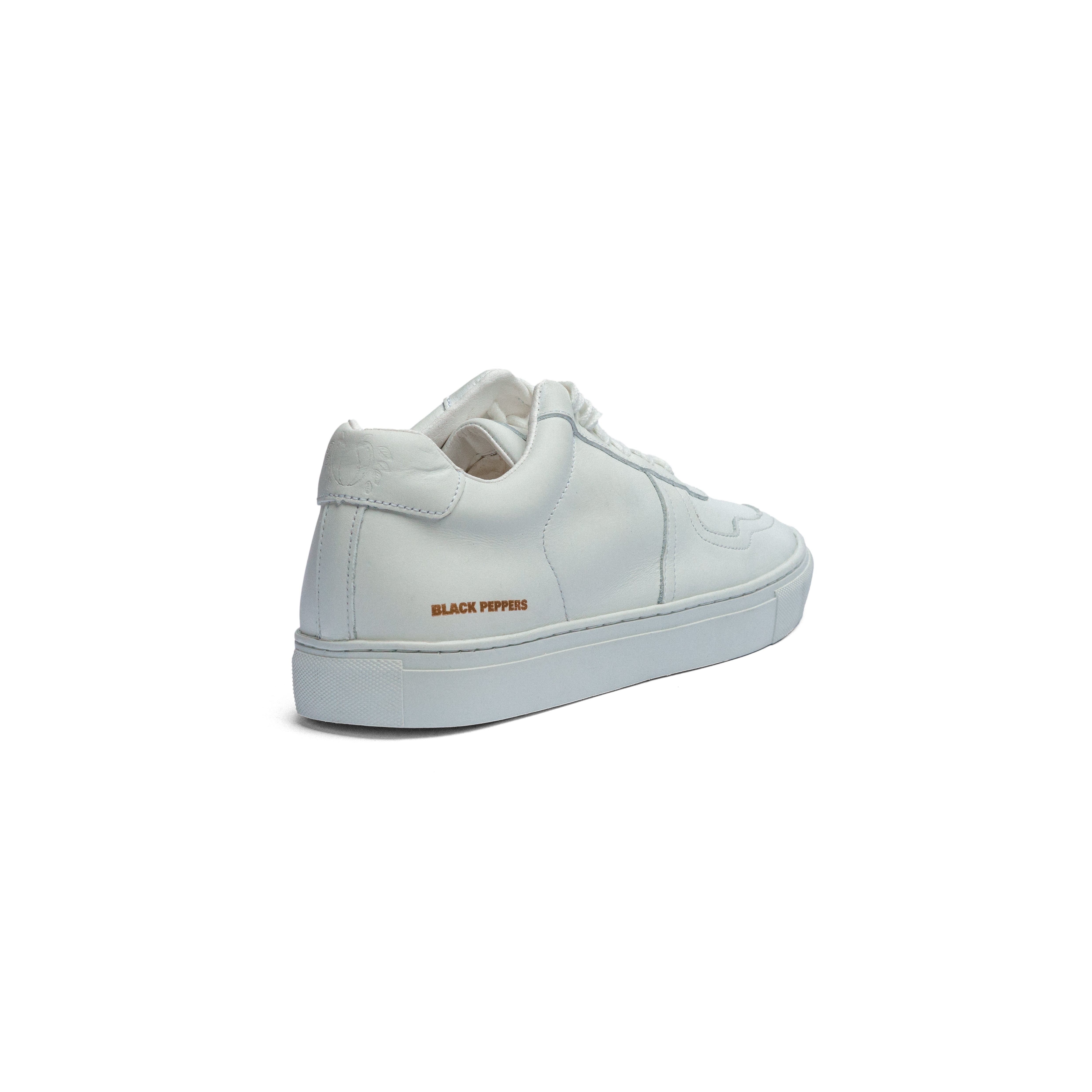 Tenis de Piel Black Peppers Lowtop Leather Sneaker PR Full White