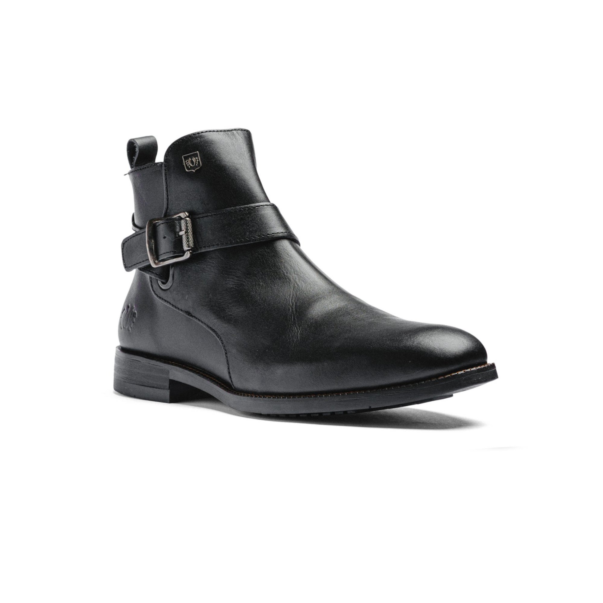 Botas Black Peppers Black Leather Biker Boots