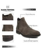 Botas Black Peppers Gray Leather Chelsea