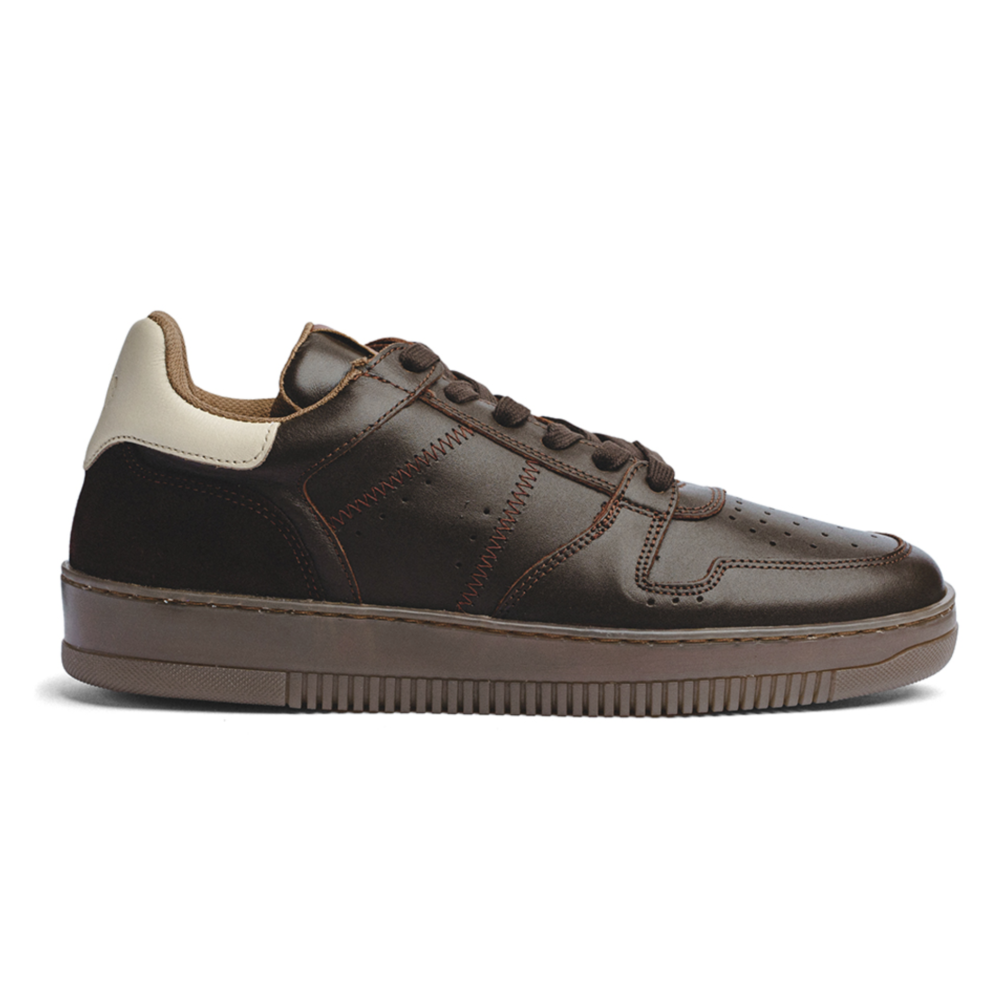 BLACK PEPPERS Lowtop Leather Sneaker CRUISE Chocolate