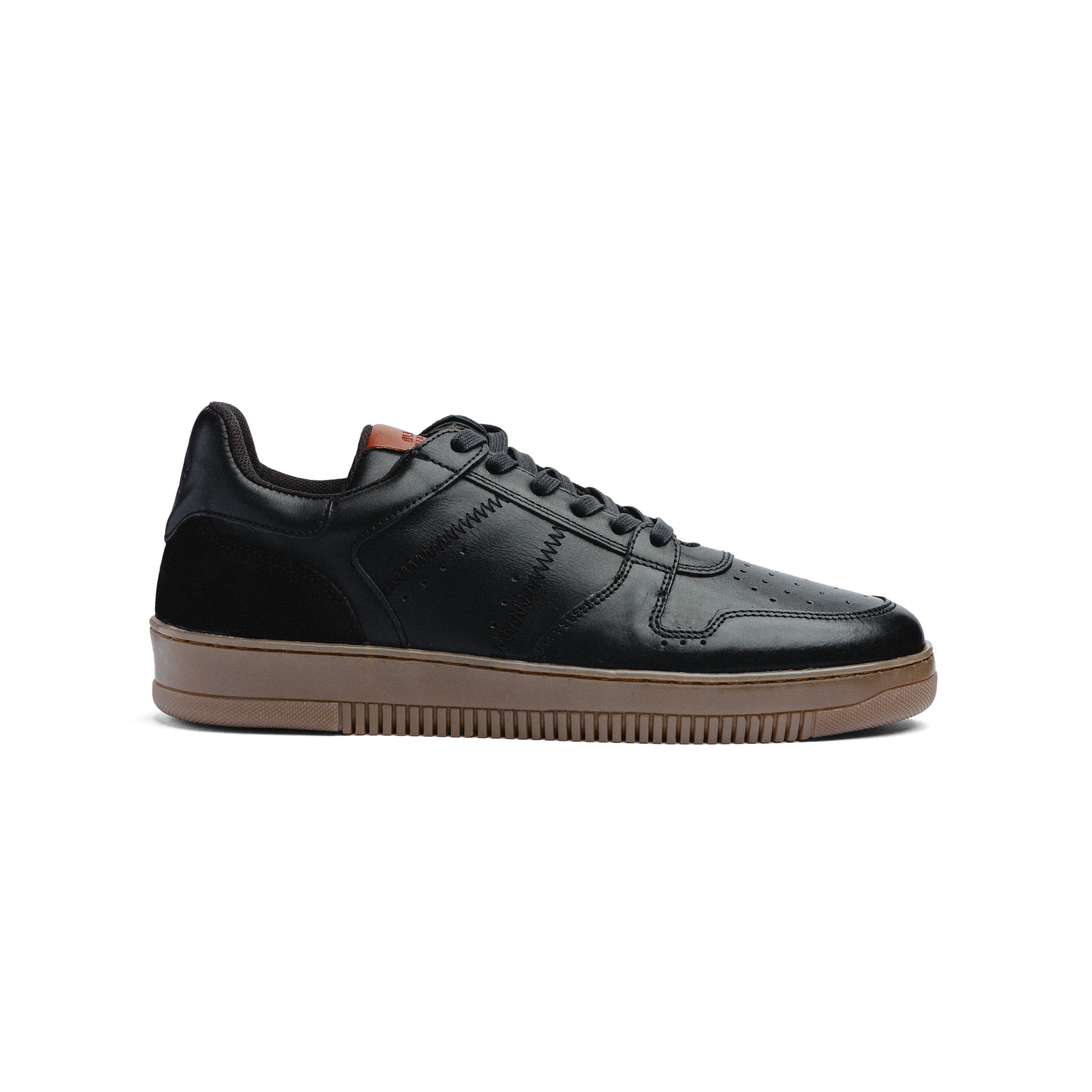 Tenis de Piel Black Peppers Lowtop Leather Sneaker FB Black/Brown Sole