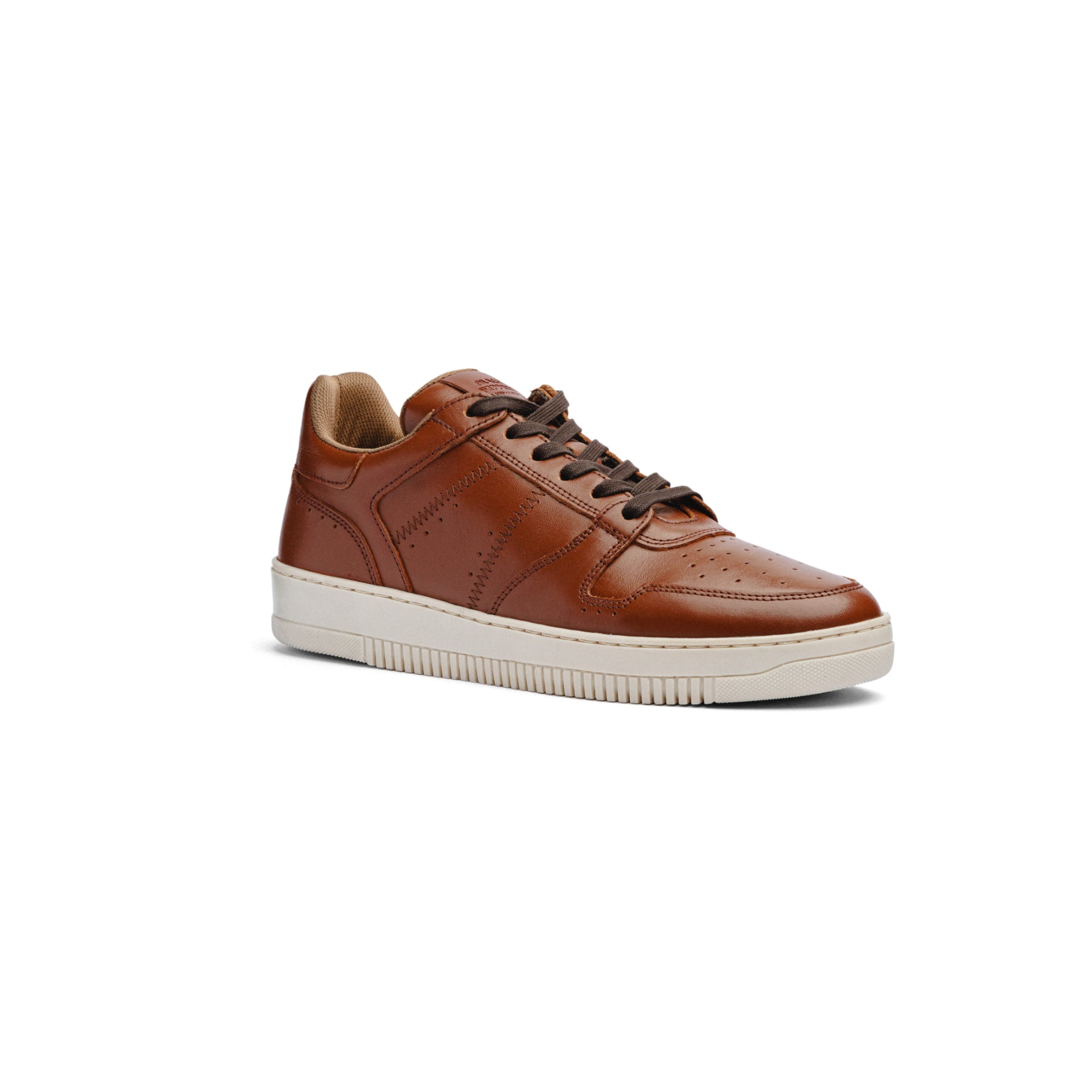 Tenis de Piel Black Peppers Lowtop Leather Sneaker FB Camel/White Sole