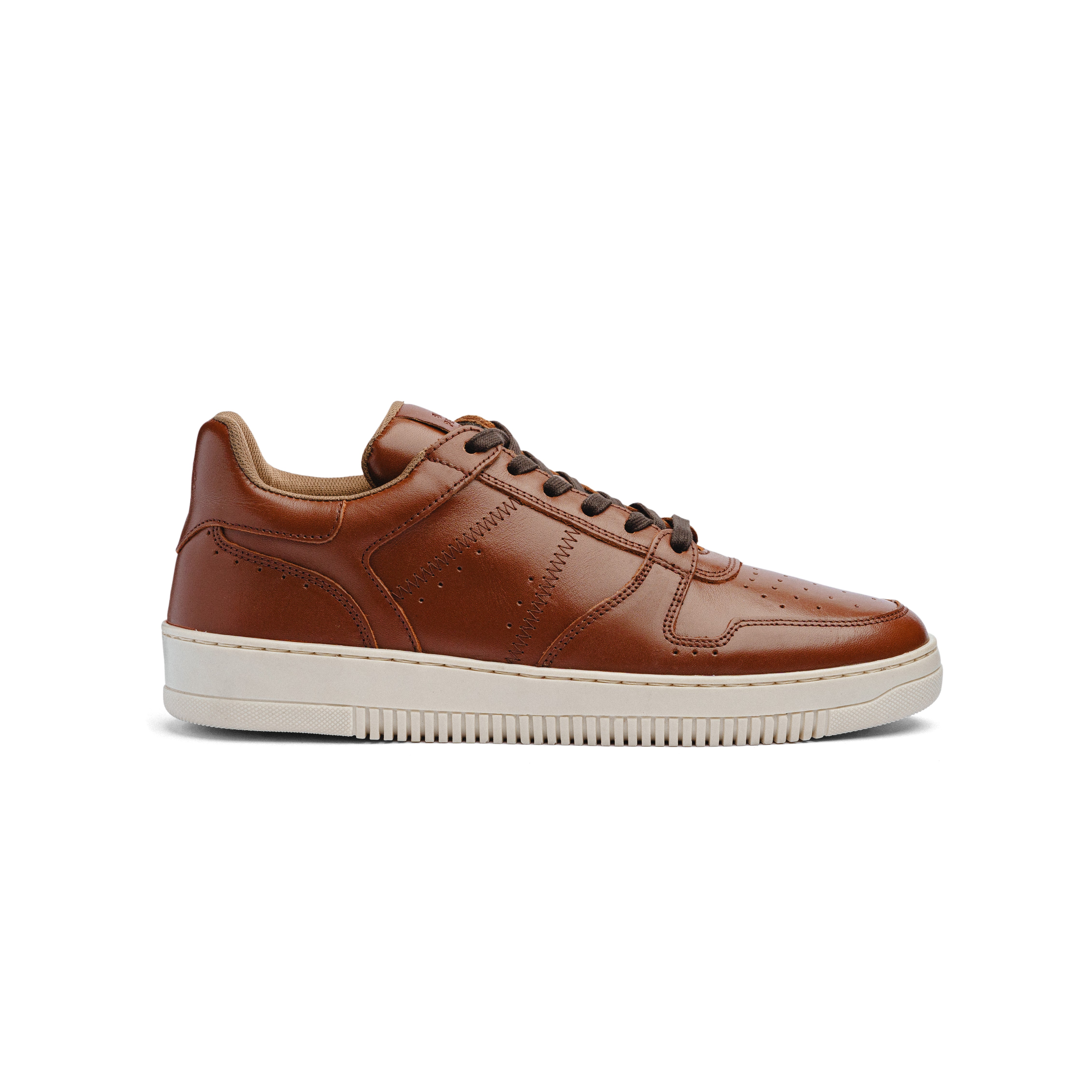 Tenis de Piel Black Peppers Lowtop Leather Sneaker FB Camel/White Sole