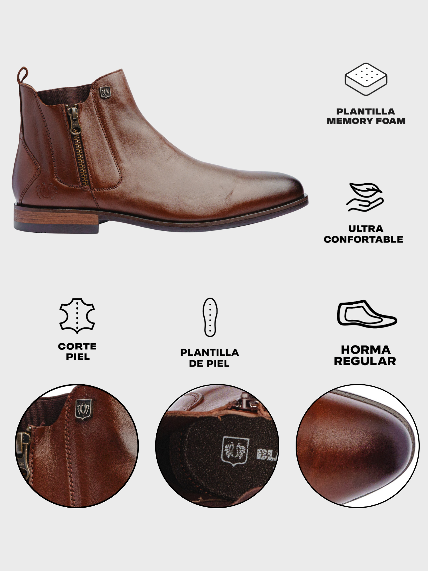 Brown Leather ROCKSTAR CHELSEA