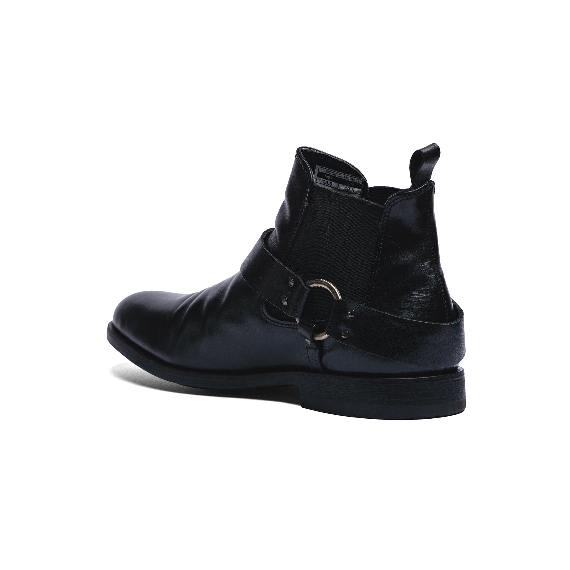 BLACK PEPPERS Black Leather LACE CHELSEA