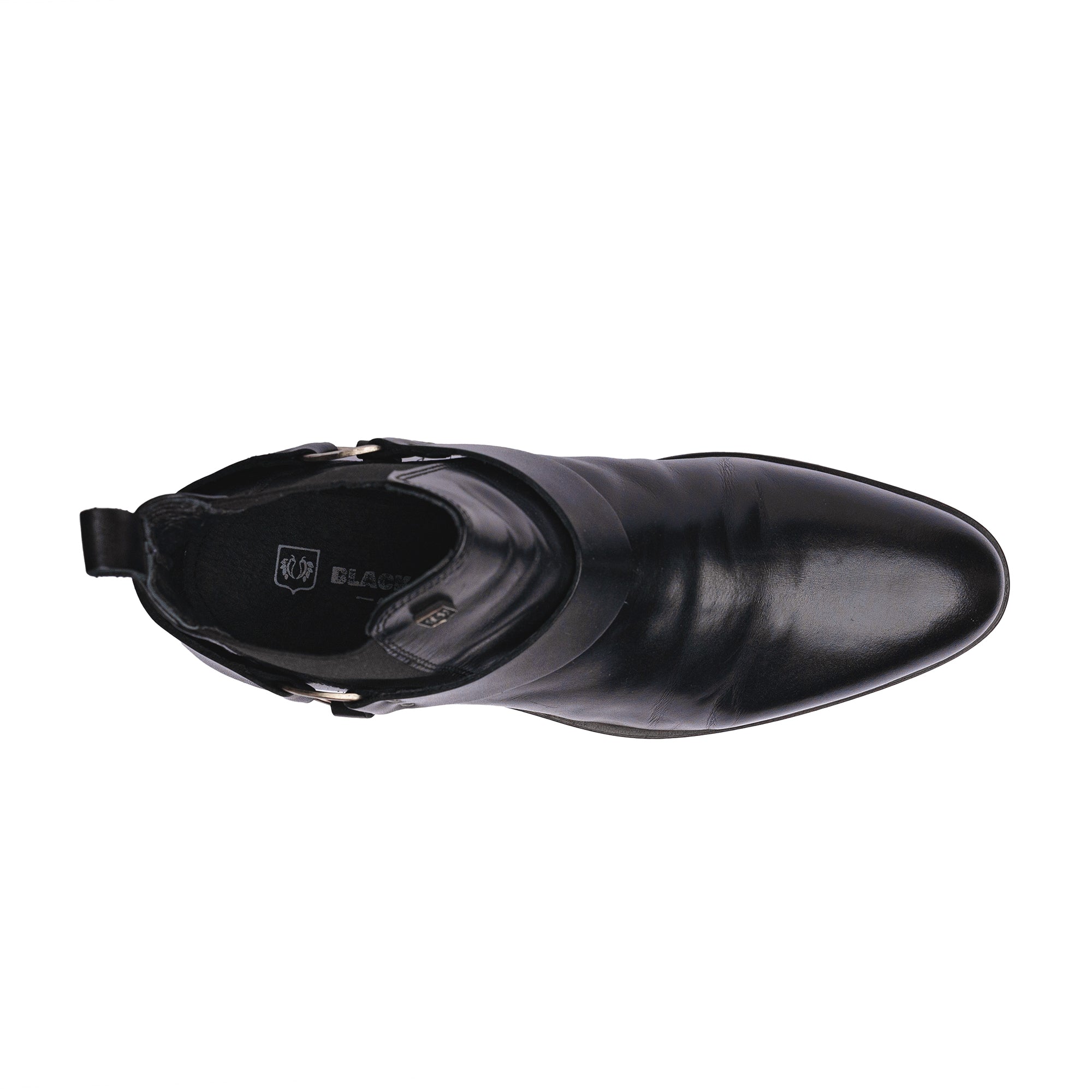 BLACK PEPPERS Black Leather LACE CHELSEA