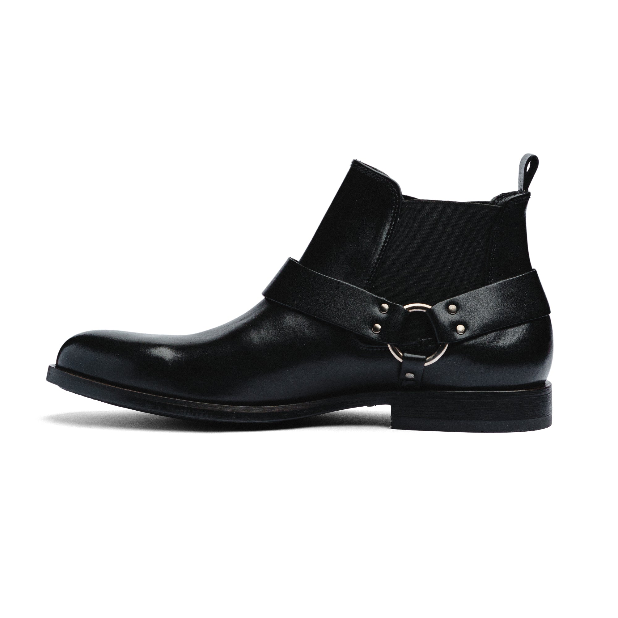 Botas Black Peppers Black Leather Lace Chelsea