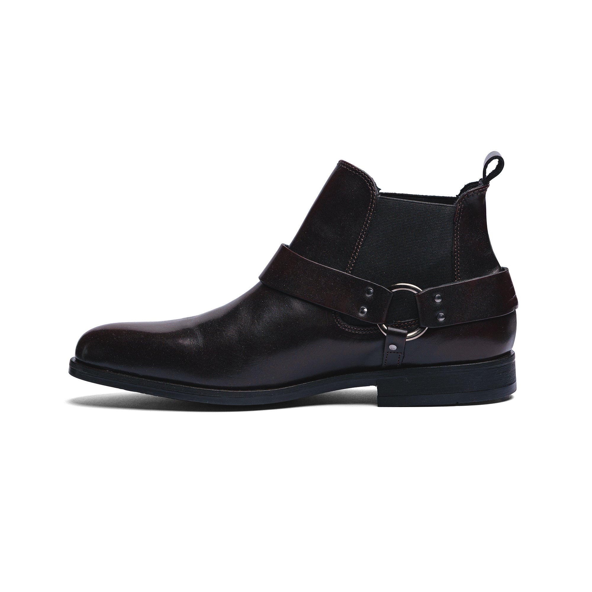 BLACK PEPPERS Red Wine Leather LACE CHELSEA