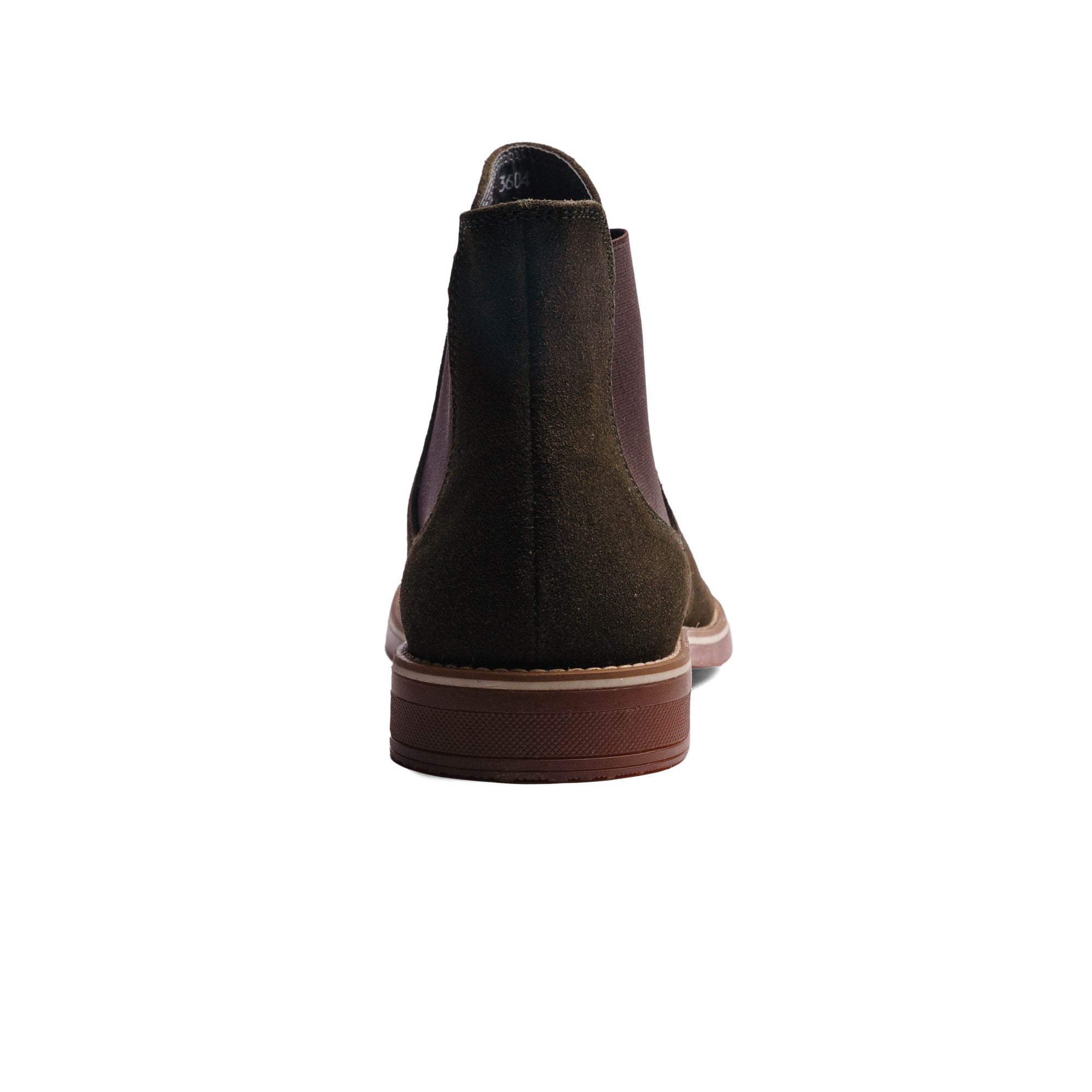 BLACK PEPPERS Olive Green Suede Leather Classic Chelsea