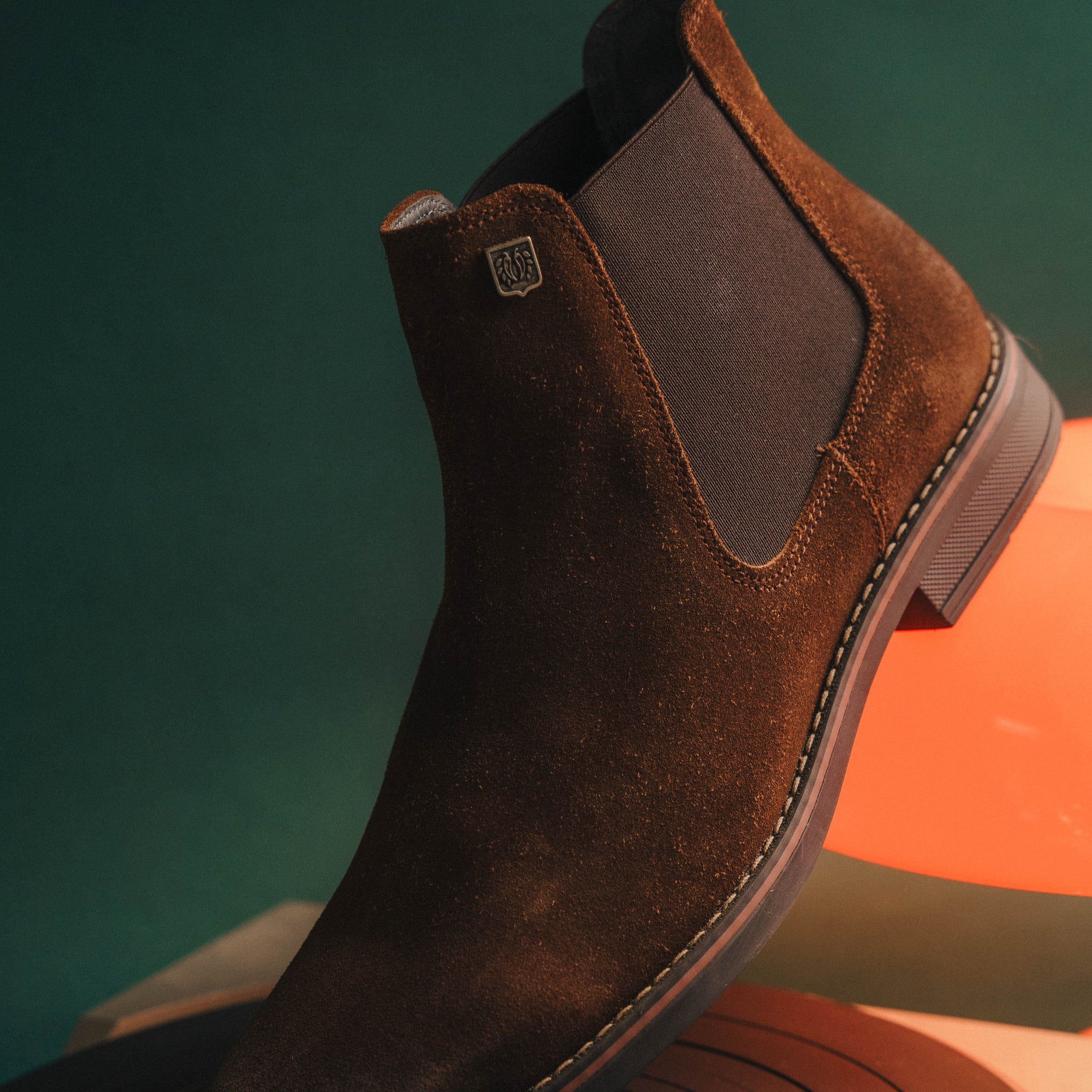 BLACK PEPPERS Camel Suede Leather CLASSIC CHELSEA