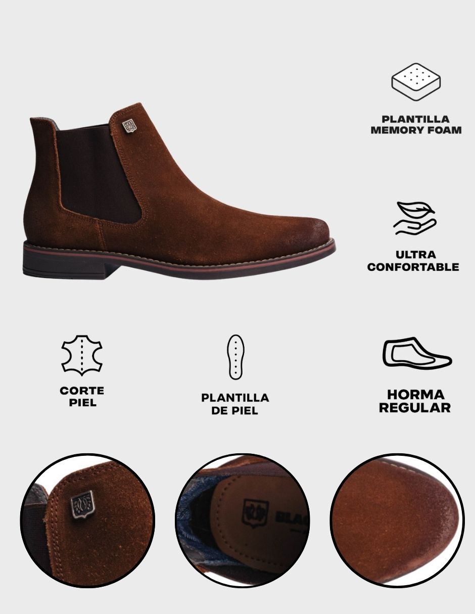 BLACK PEPPERS Camel Suede Leather CLASSIC CHELSEA