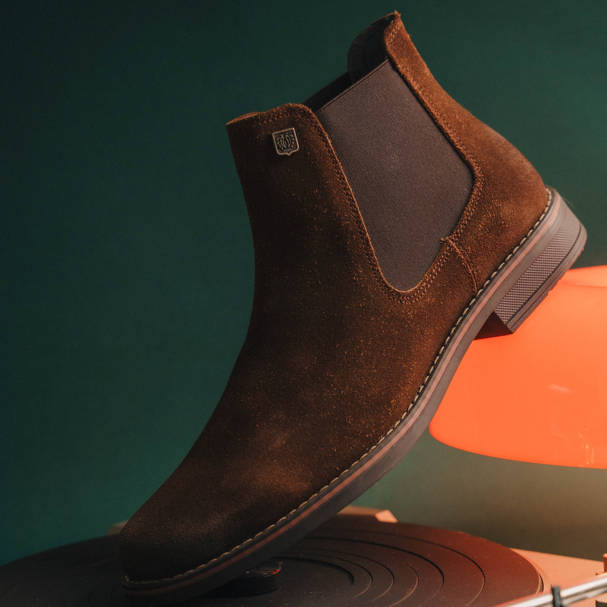 BLACK PEPPERS Camel Suede Leather CLASSIC CHELSEA