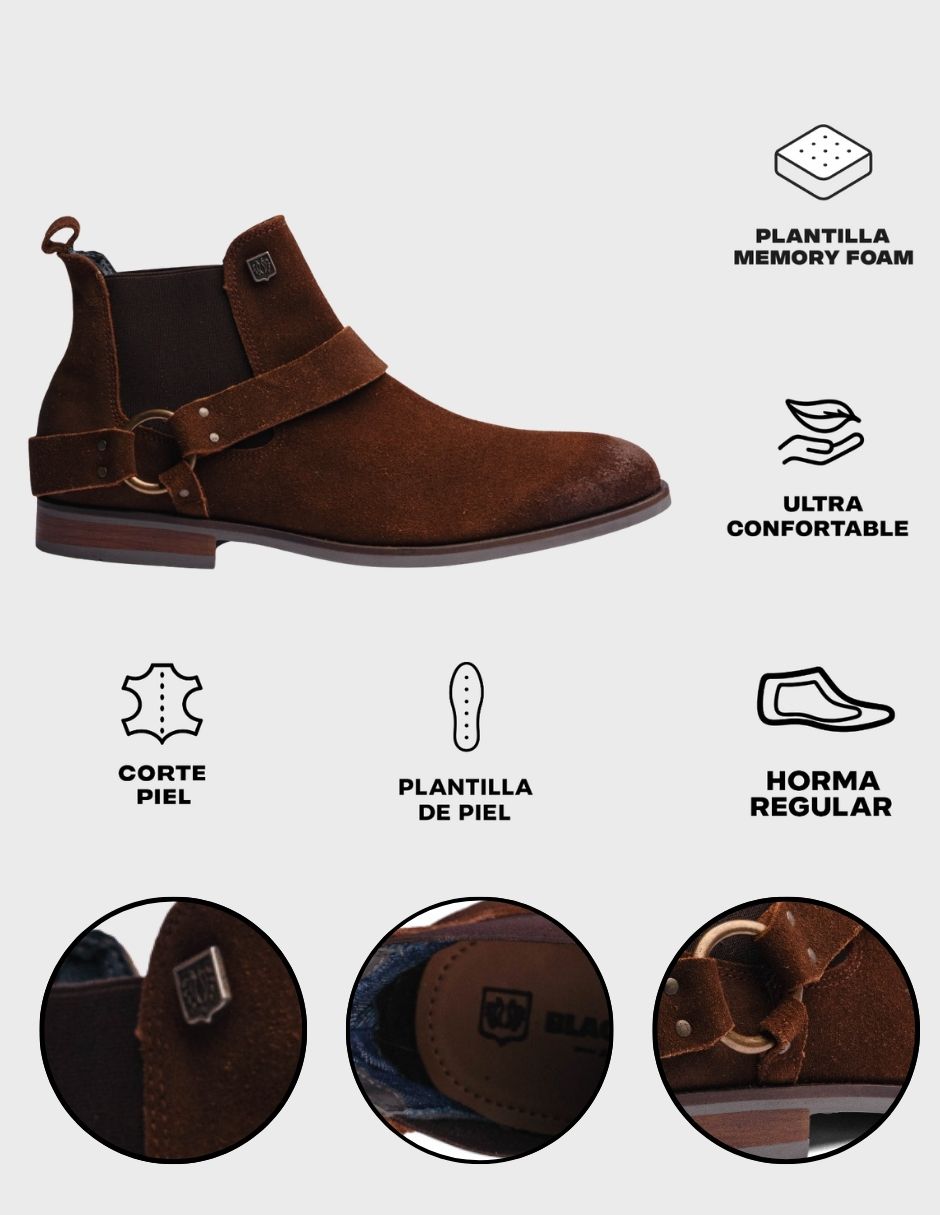 Camel Suede Leather LACE CHELSEA