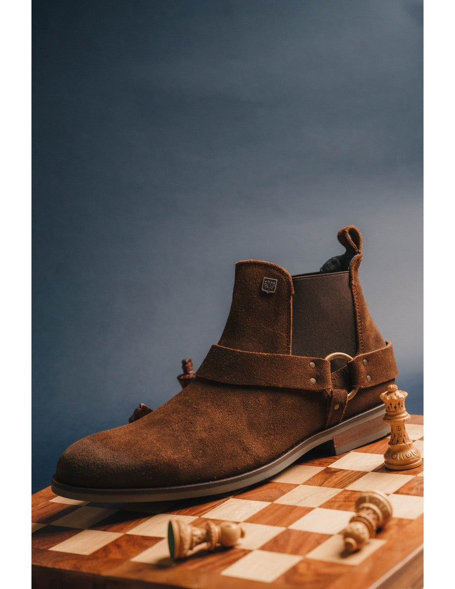 Camel Suede Leather LACE CHELSEA