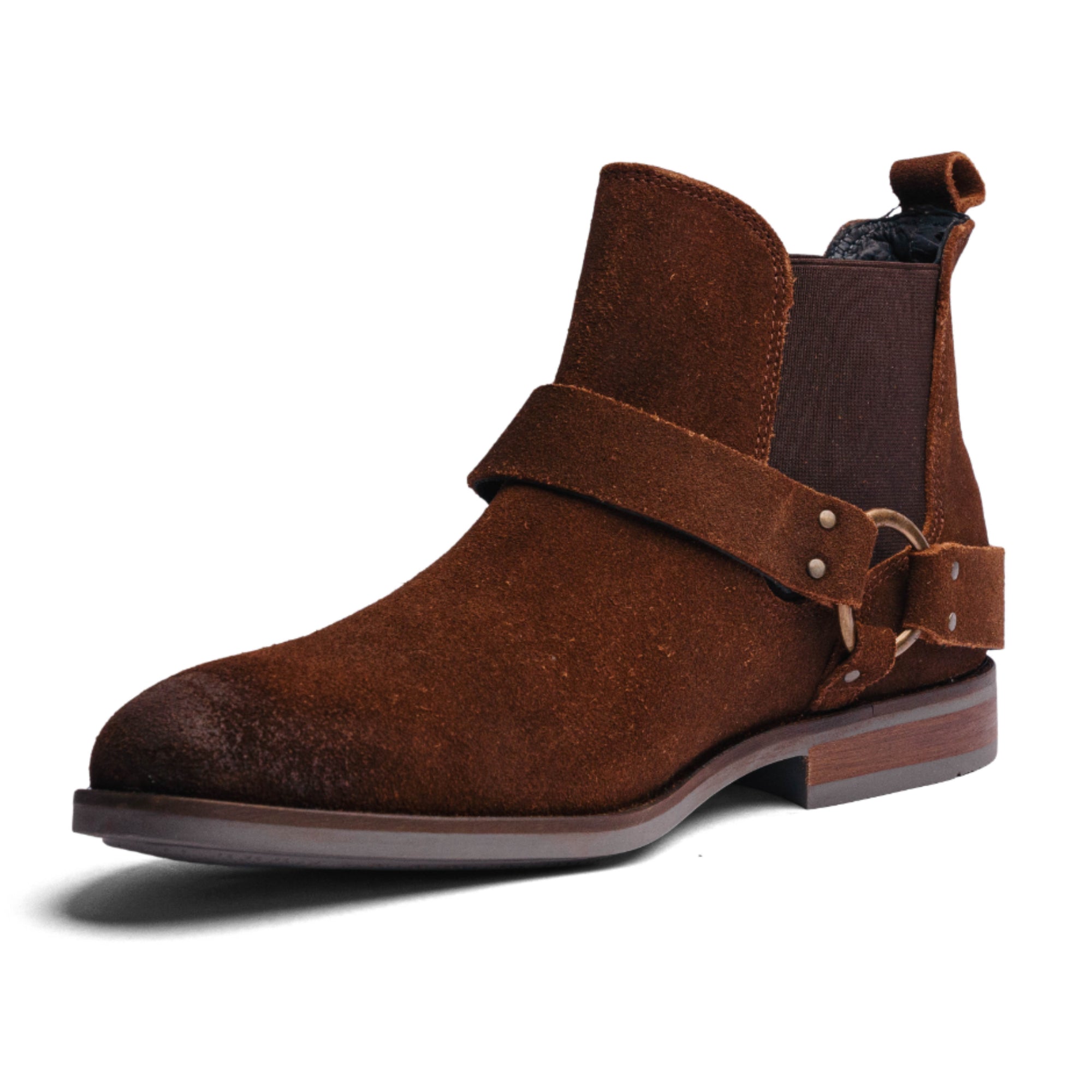 Camel Suede Leather LACE CHELSEA