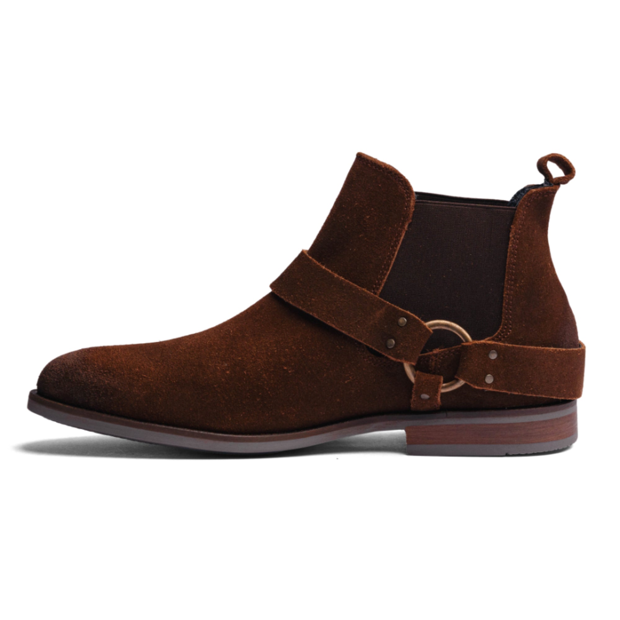 Camel Suede Leather LACE CHELSEA
