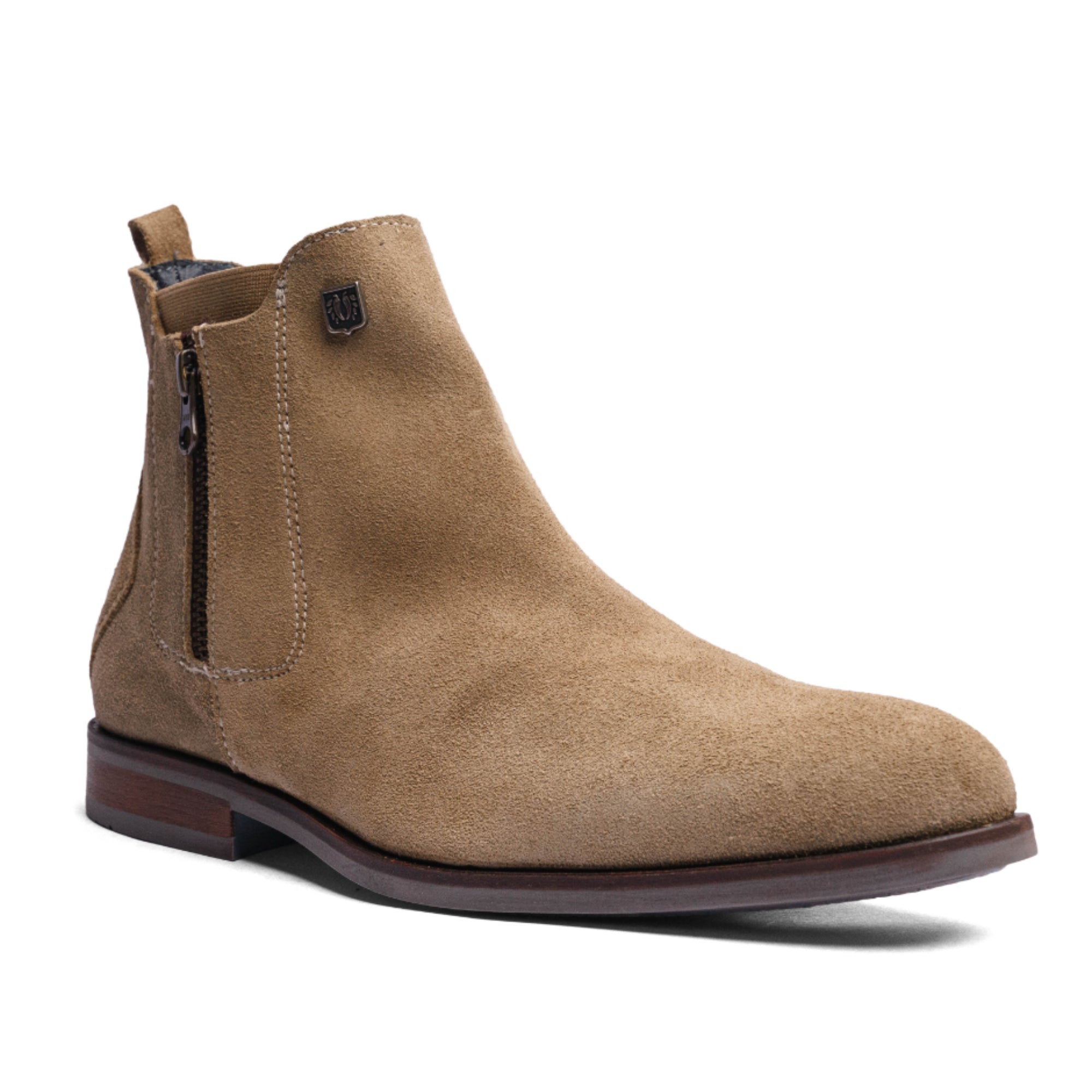 Cream Suede Leather ROCKSTAR CHELSEA