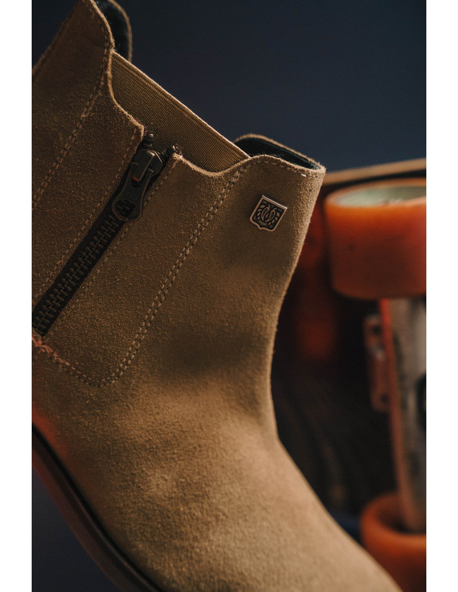 Cream Suede Leather ROCKSTAR CHELSEA