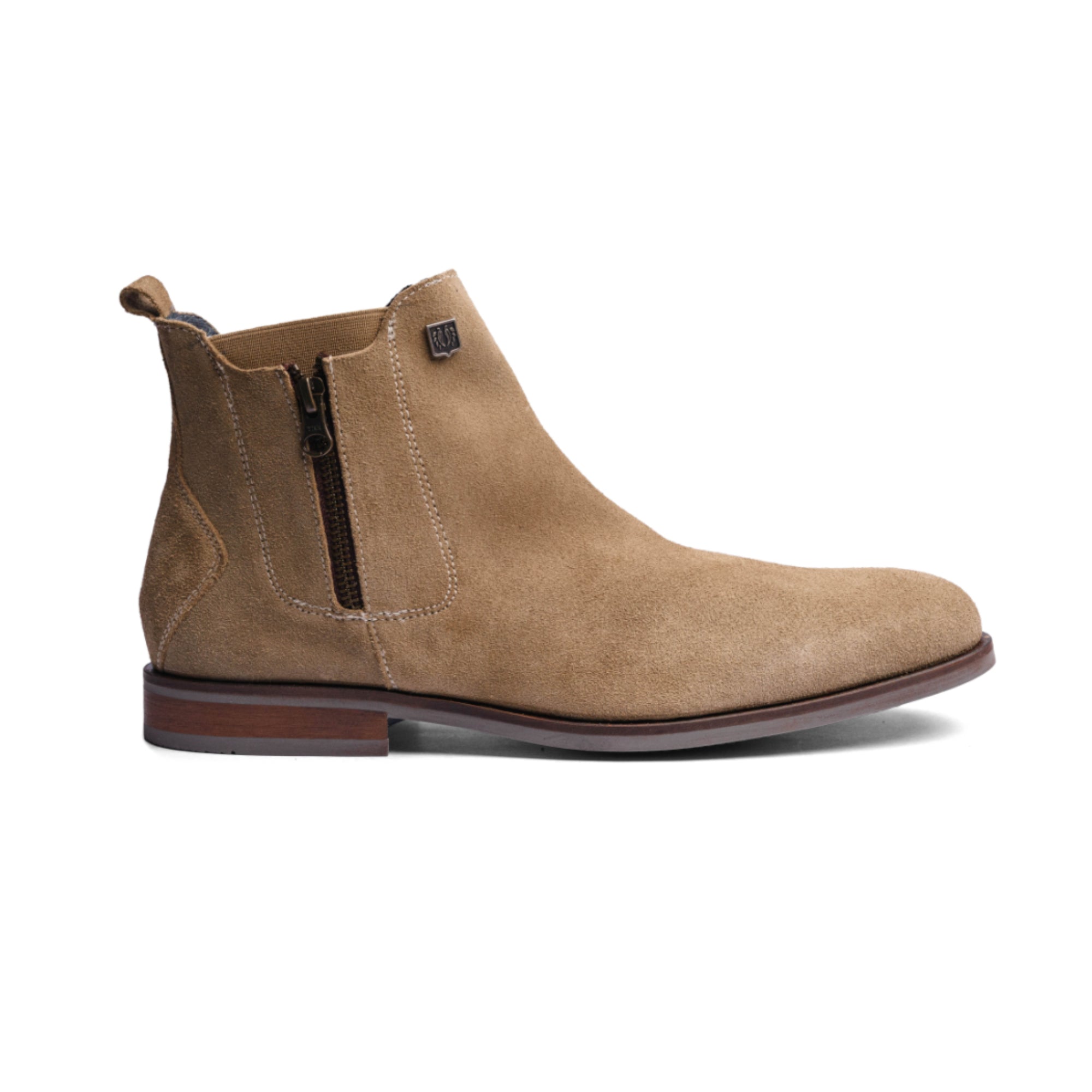 BLACK PEPPERS Cream Suede Leather ROCKSTAR CHELSEA