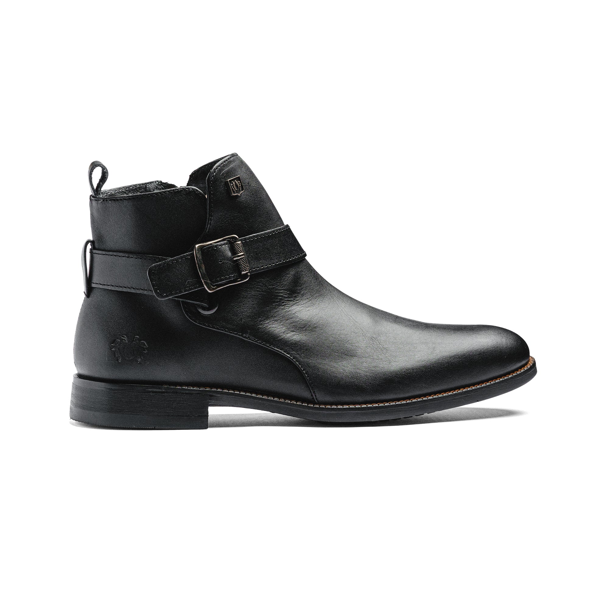 Botas Black Peppers Black Leather Biker Boots