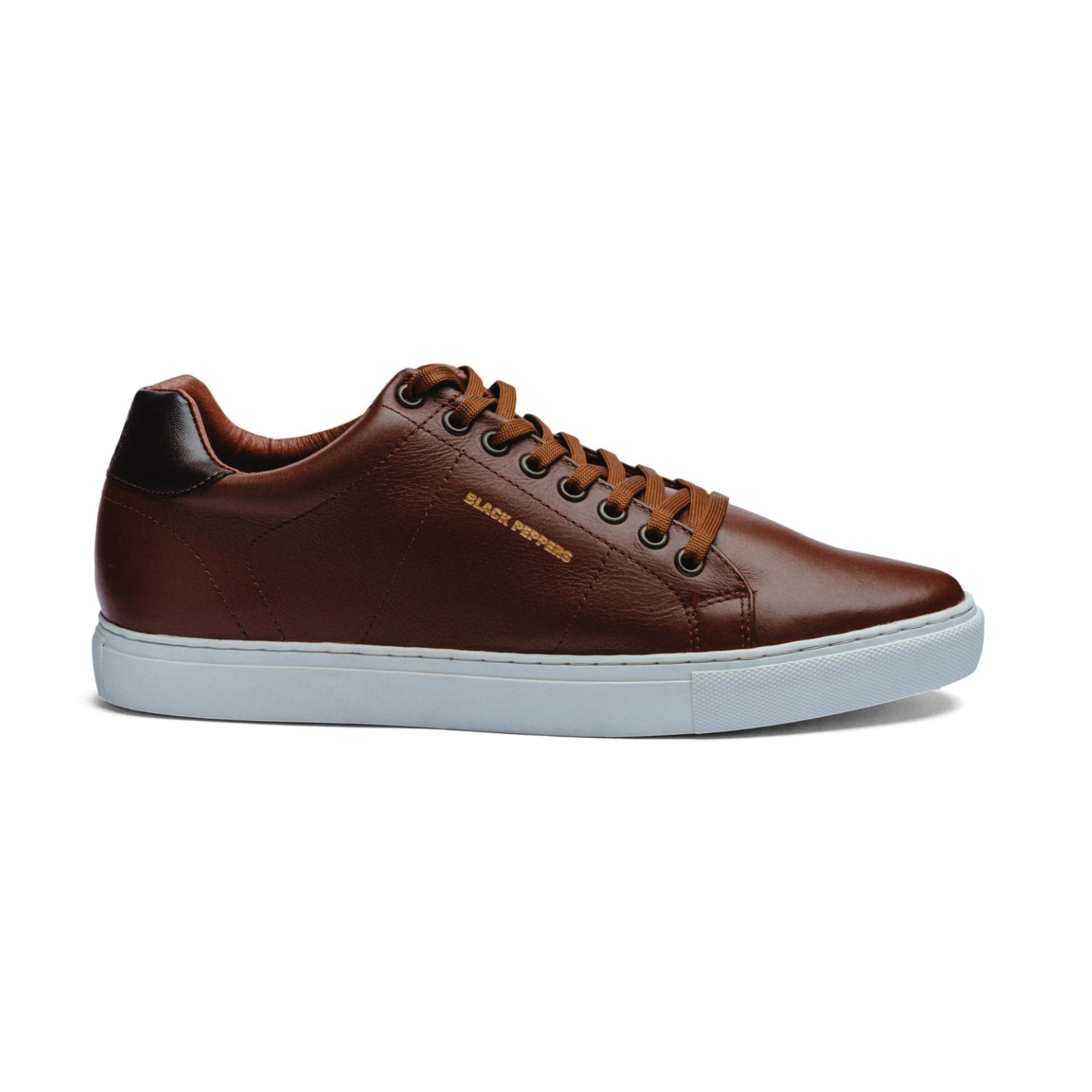 Tenis de Piel Black Peppers Lowtop Leather Sneaker CORE Camel