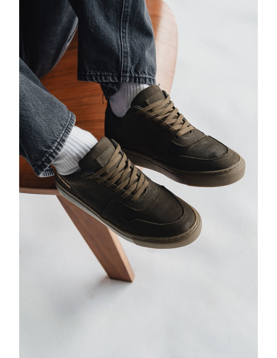 Lowtop Suede Sneaker TURIN Olive Green