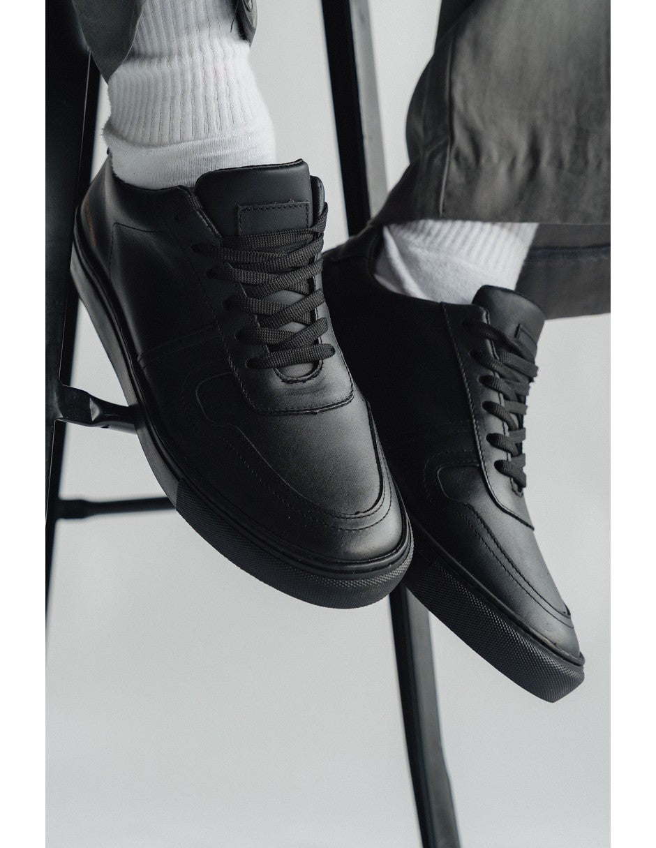 Lowtop Leather Sneaker TURIN Full Black