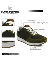 Tenis Black Peppers Trainer Military Green (Dama)