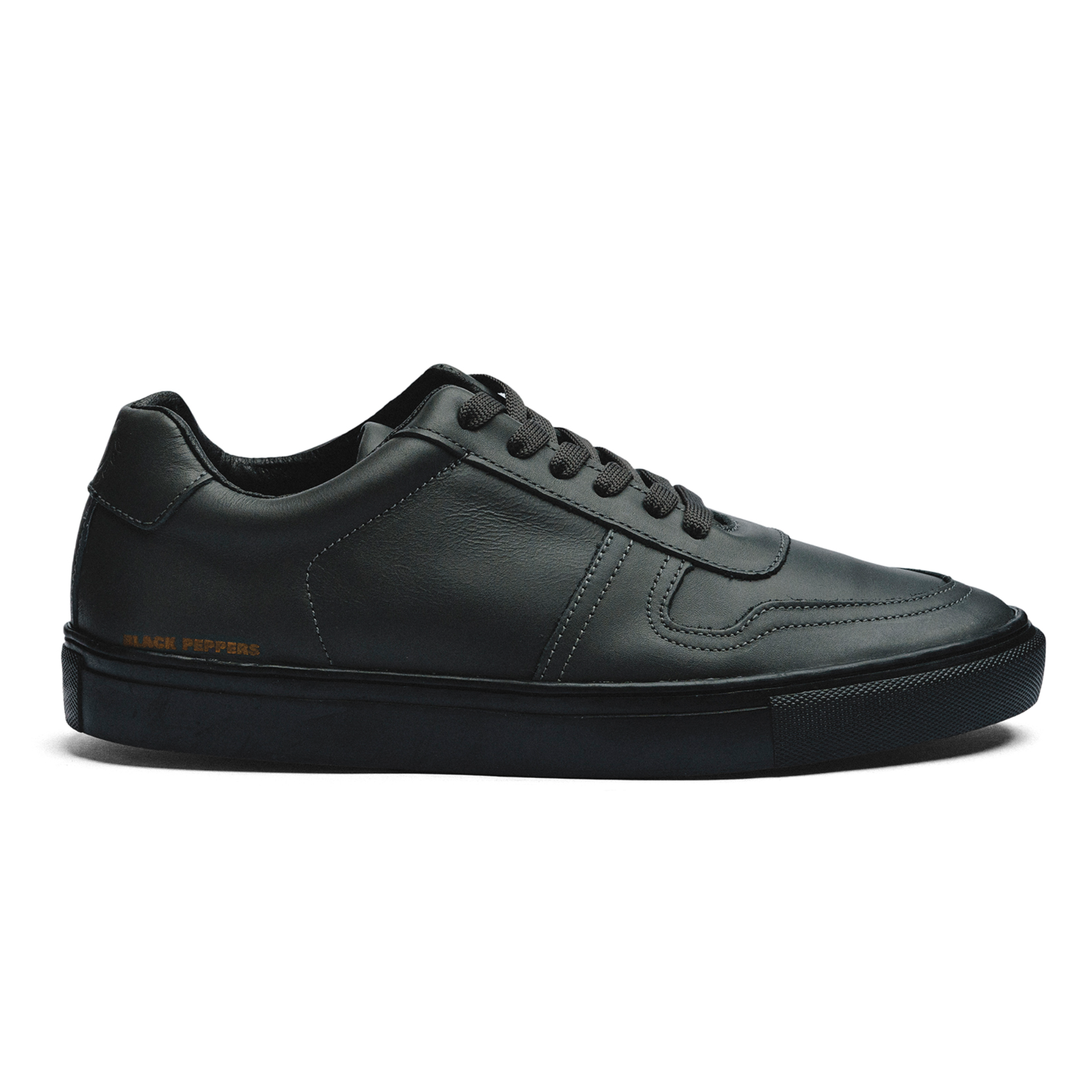 BLACK PEPPERS Lowtop Leather Sneaker TURIN Oxford Gris