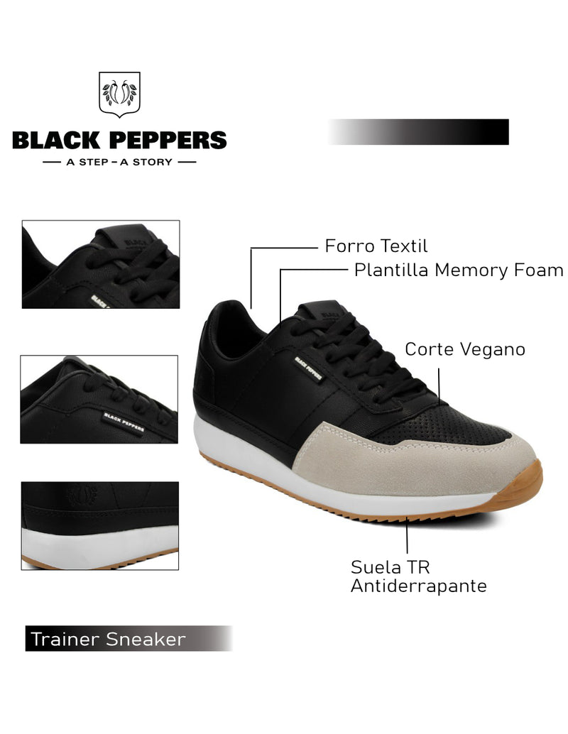 Tenis Black Peppers Traine Black/Gray Sr