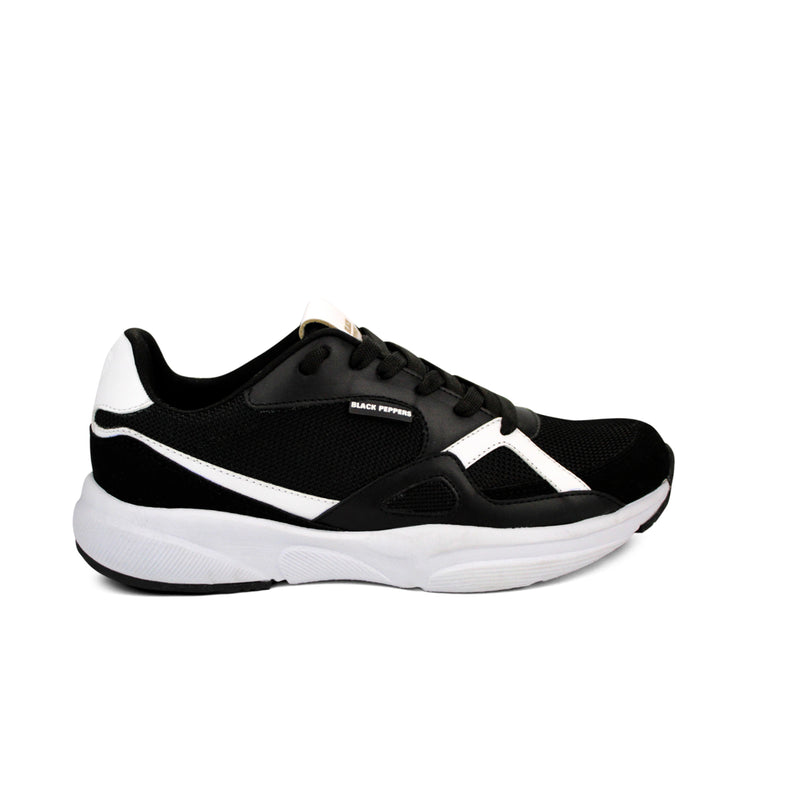 Tenis Black Peppers Trainer Black and White Dama