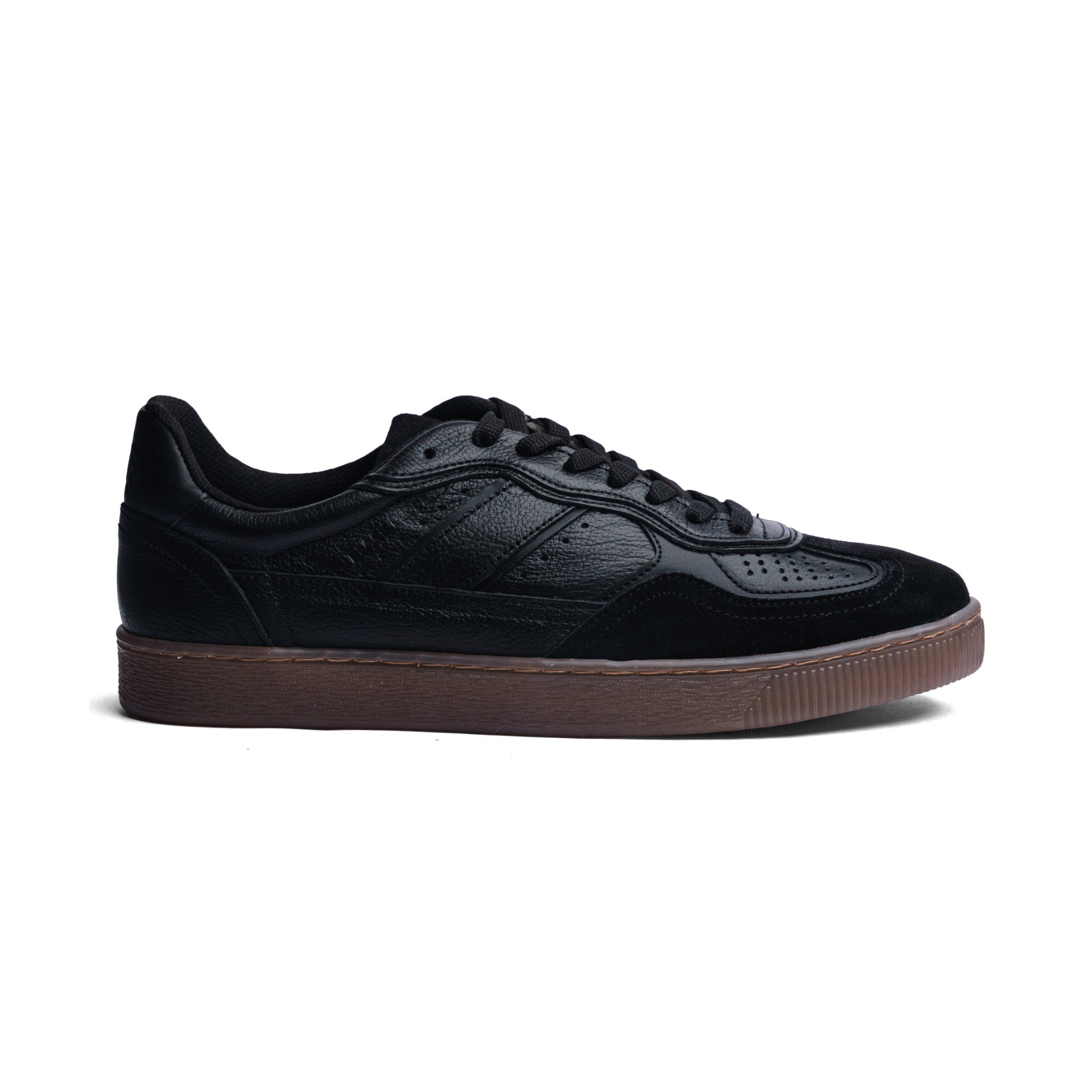 BLACK PEPPERS Lowtop Leather Sneaker PARMA Black