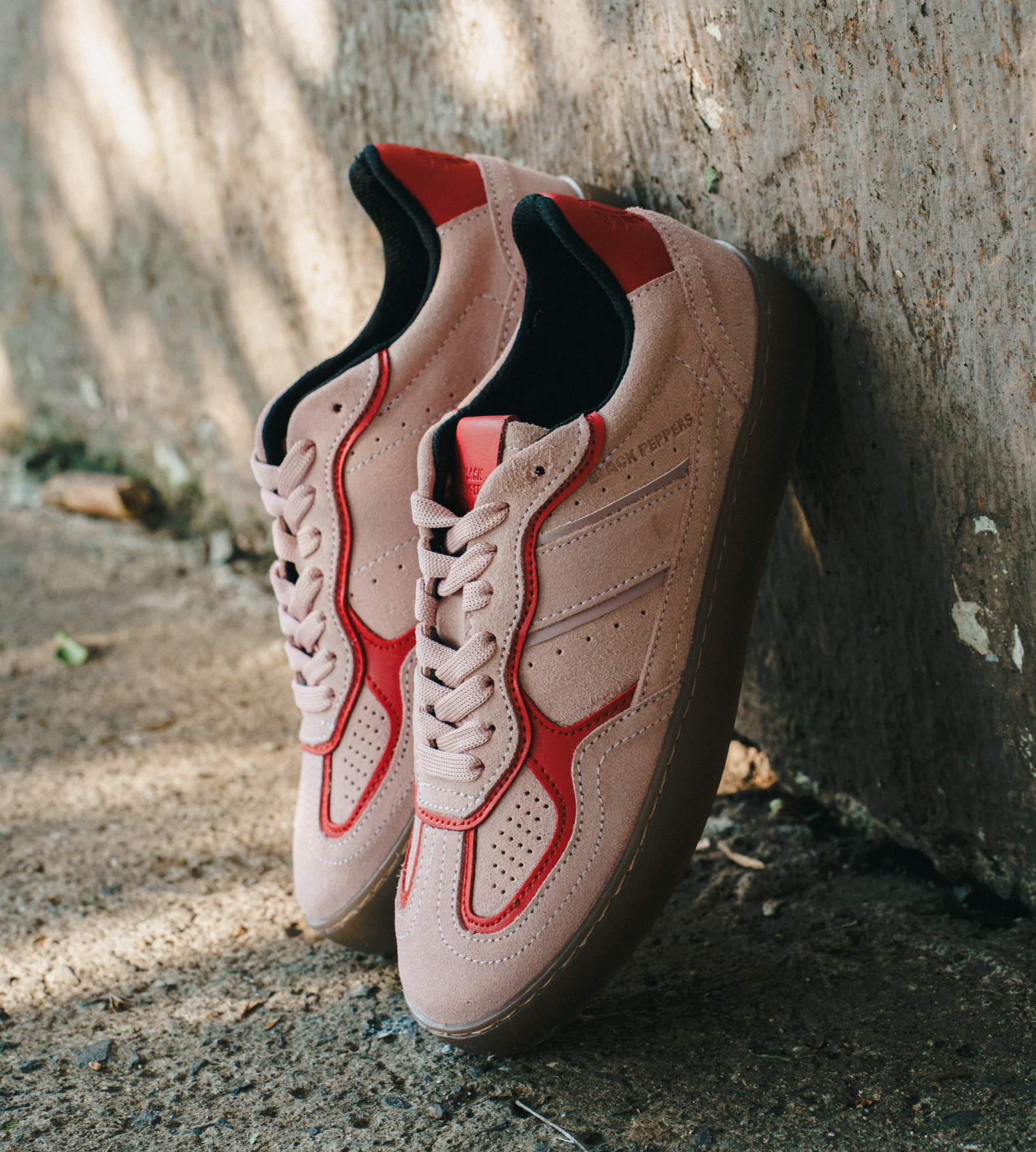 BLACK PEPPERS Lowtop Leather Sneaker PARMA Rose