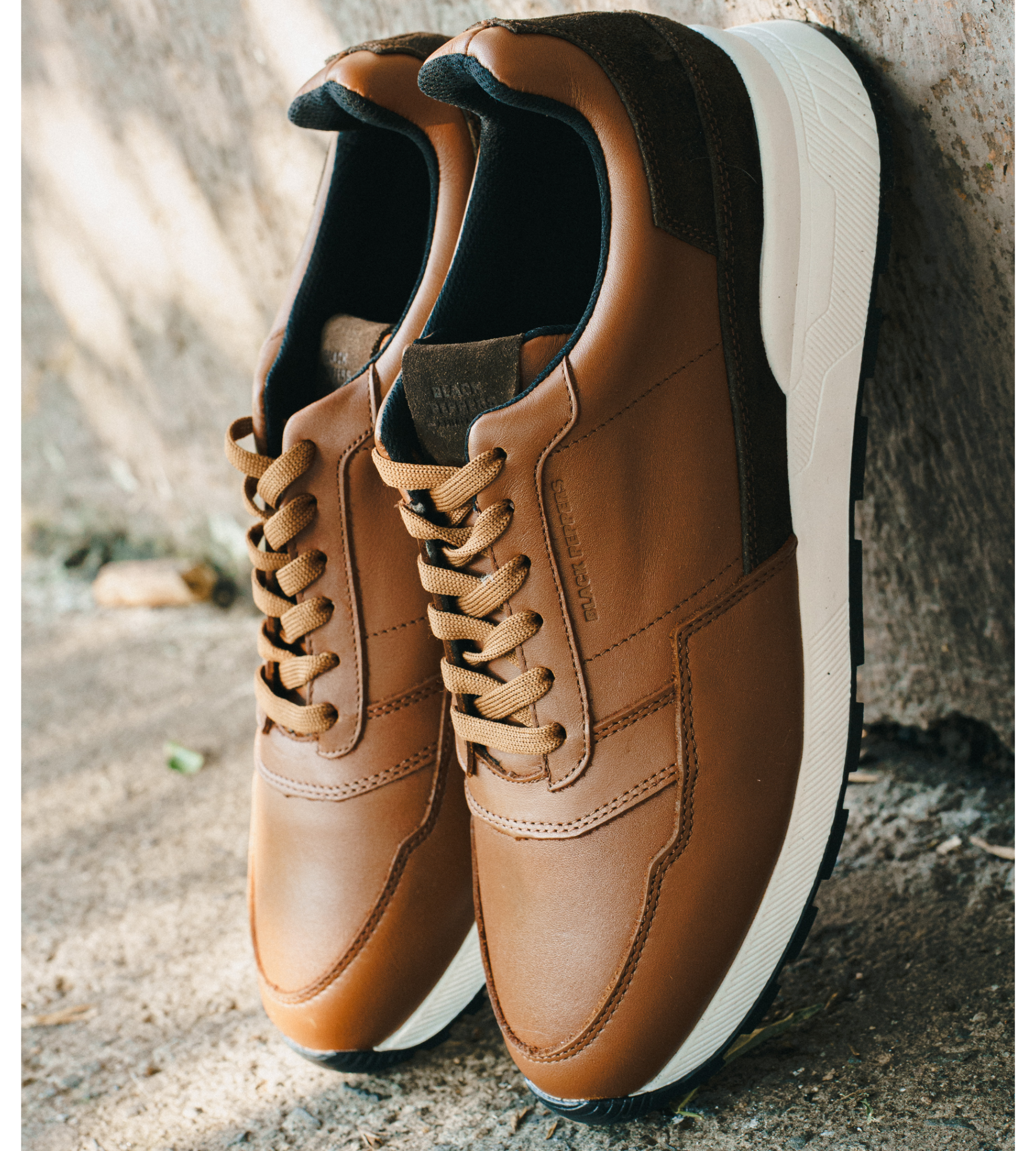 BLACK PEPPERS Trainer Leather Sneaker VERONA Camel