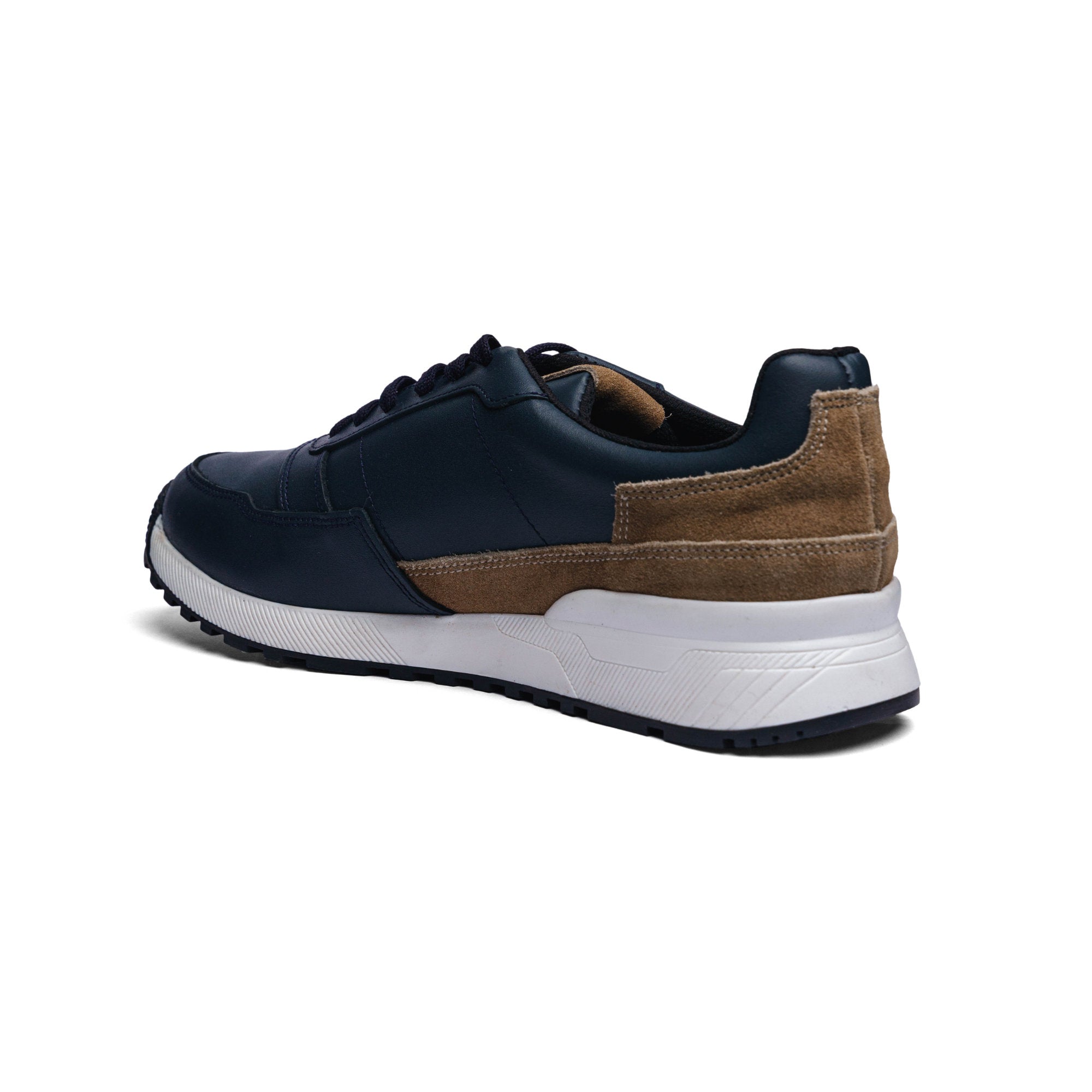 BLACK PEPPERS Trainer Leather Sneaker VERONA NAVY