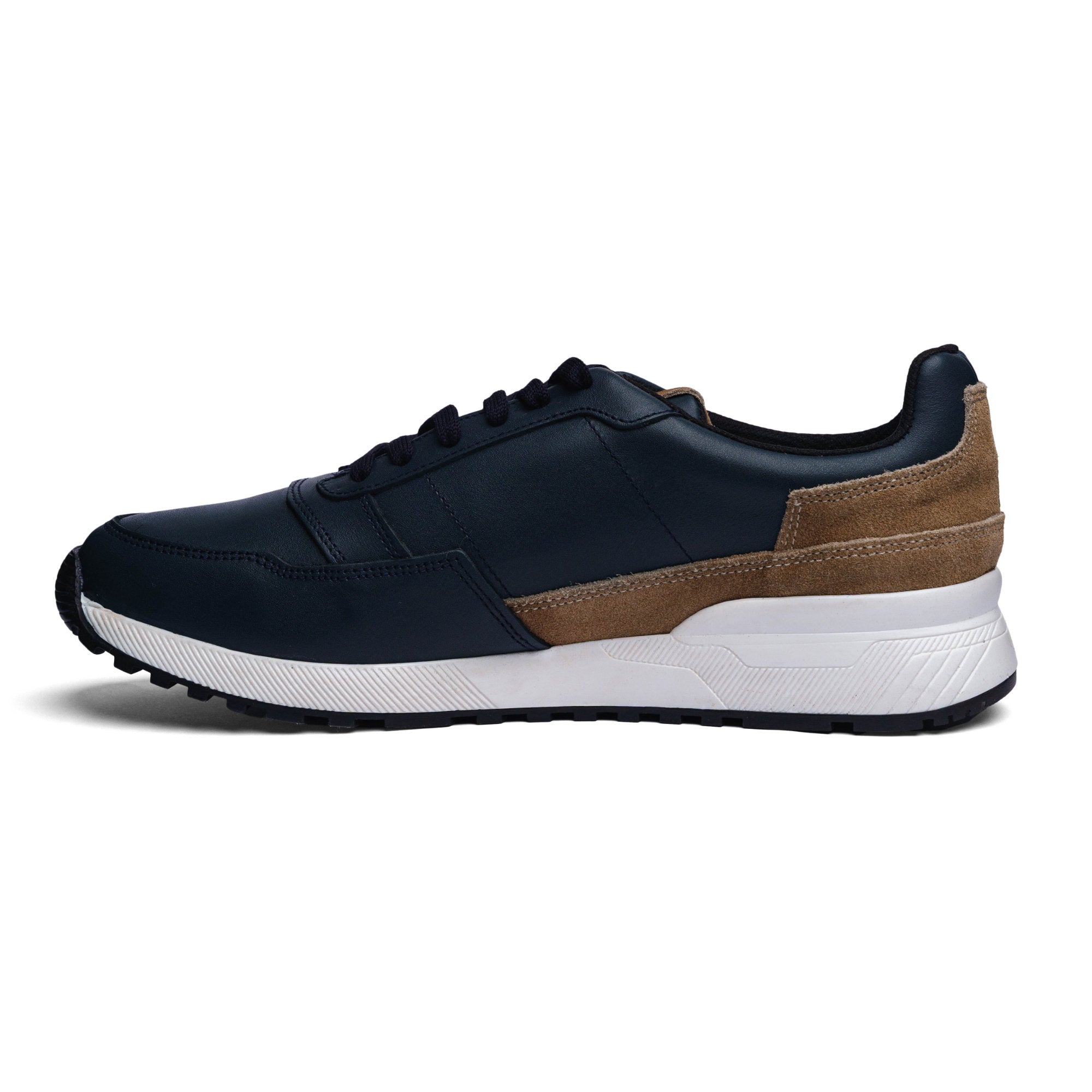 BLACK PEPPERS Trainer Leather Sneaker VERONA NAVY