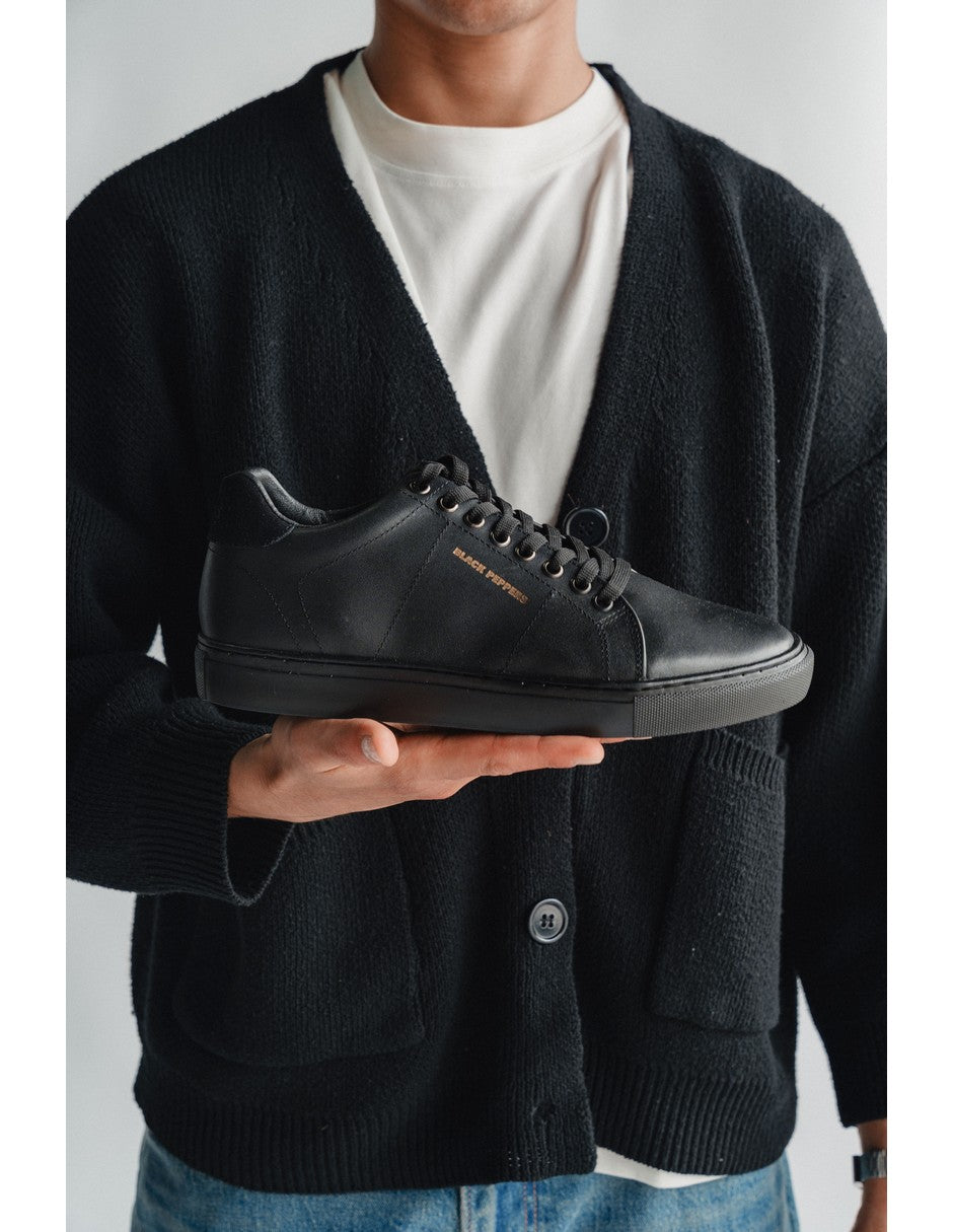Lowtop Leather Sneaker CORE Full Black