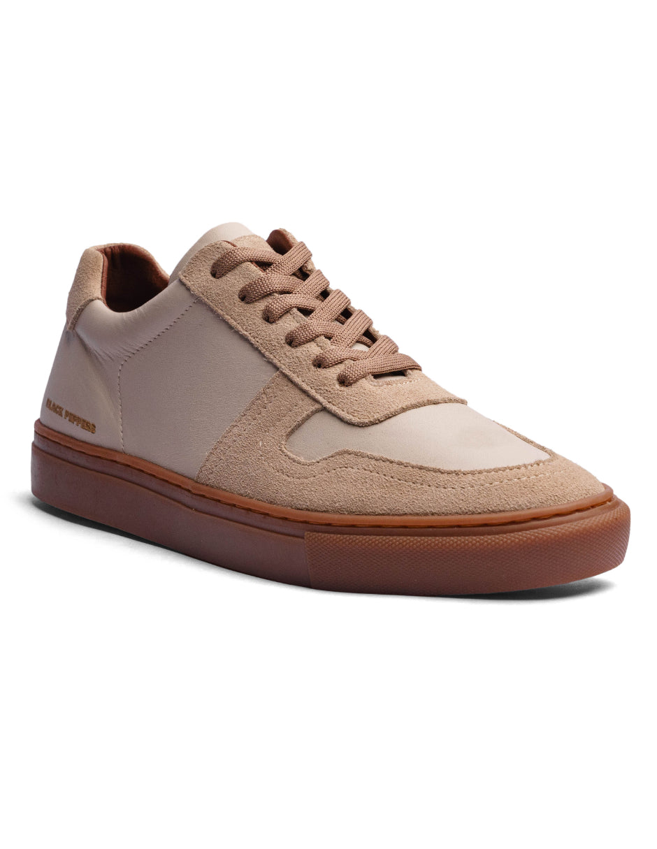 Lowtop Leather/Suede Sneaker TURIN Cream