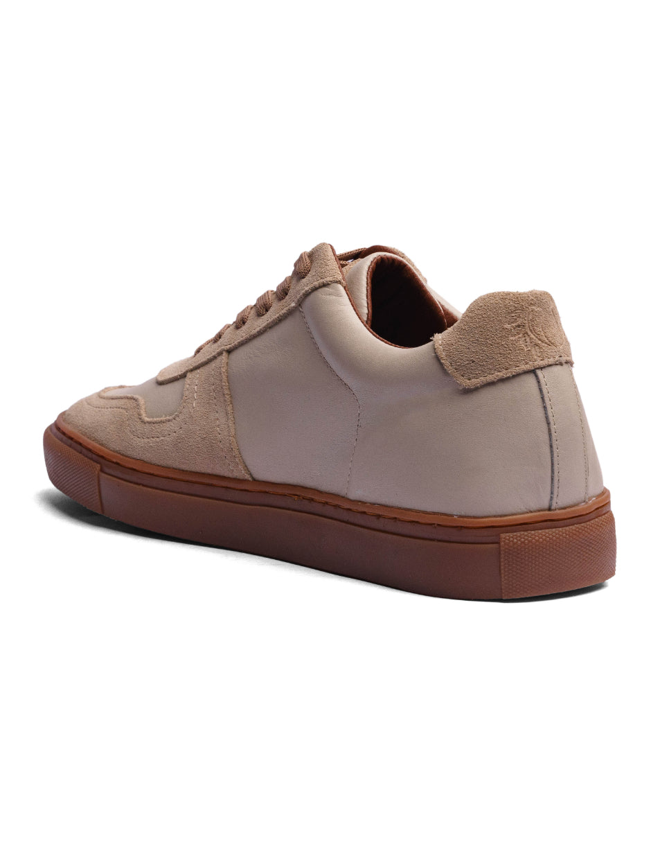 Lowtop Leather/Suede Sneaker TURIN Cream