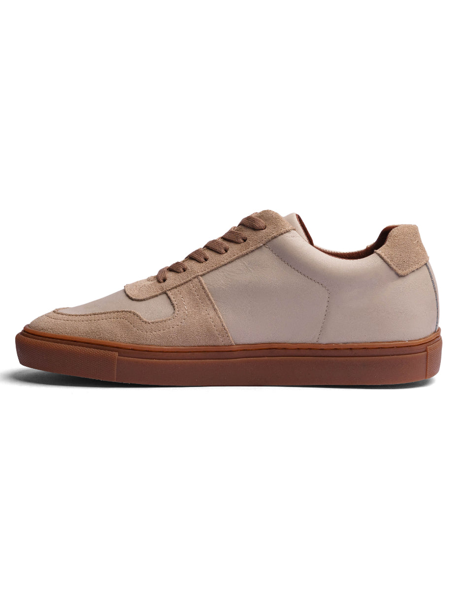 Lowtop Leather/Suede Sneaker TURIN Cream