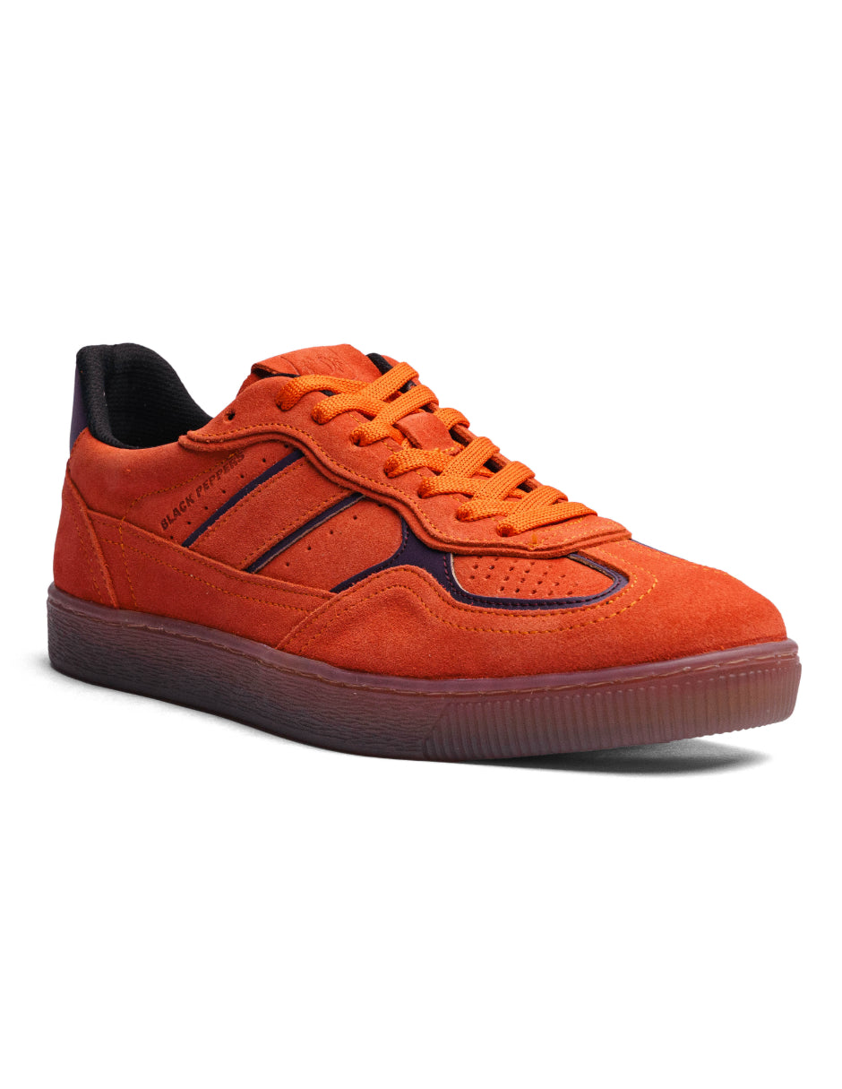 Lowtop Suede Sneaker PARMA Electric Orange