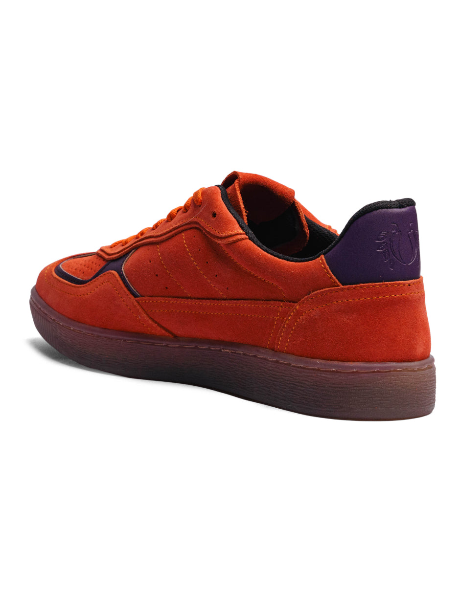 Lowtop Suede Sneaker PARMA Electric Orange