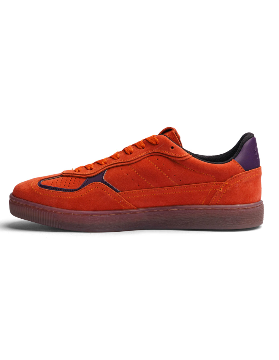Lowtop Suede Sneaker PARMA Electric Orange