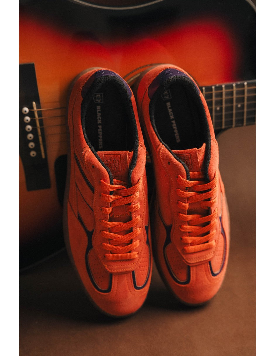 Lowtop Suede Sneaker PARMA Electric Orange