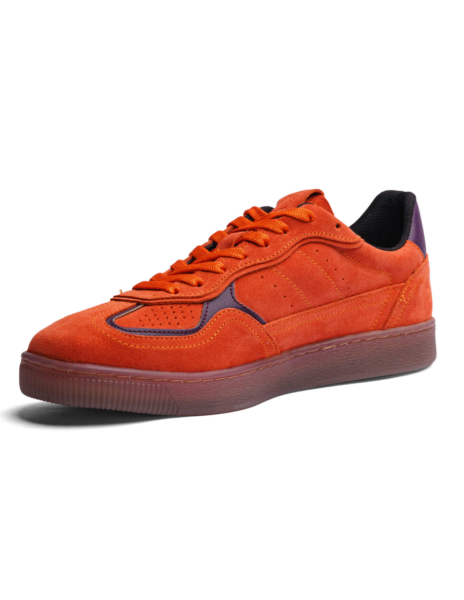 Lowtop Suede Sneaker PARMA Electric Orange