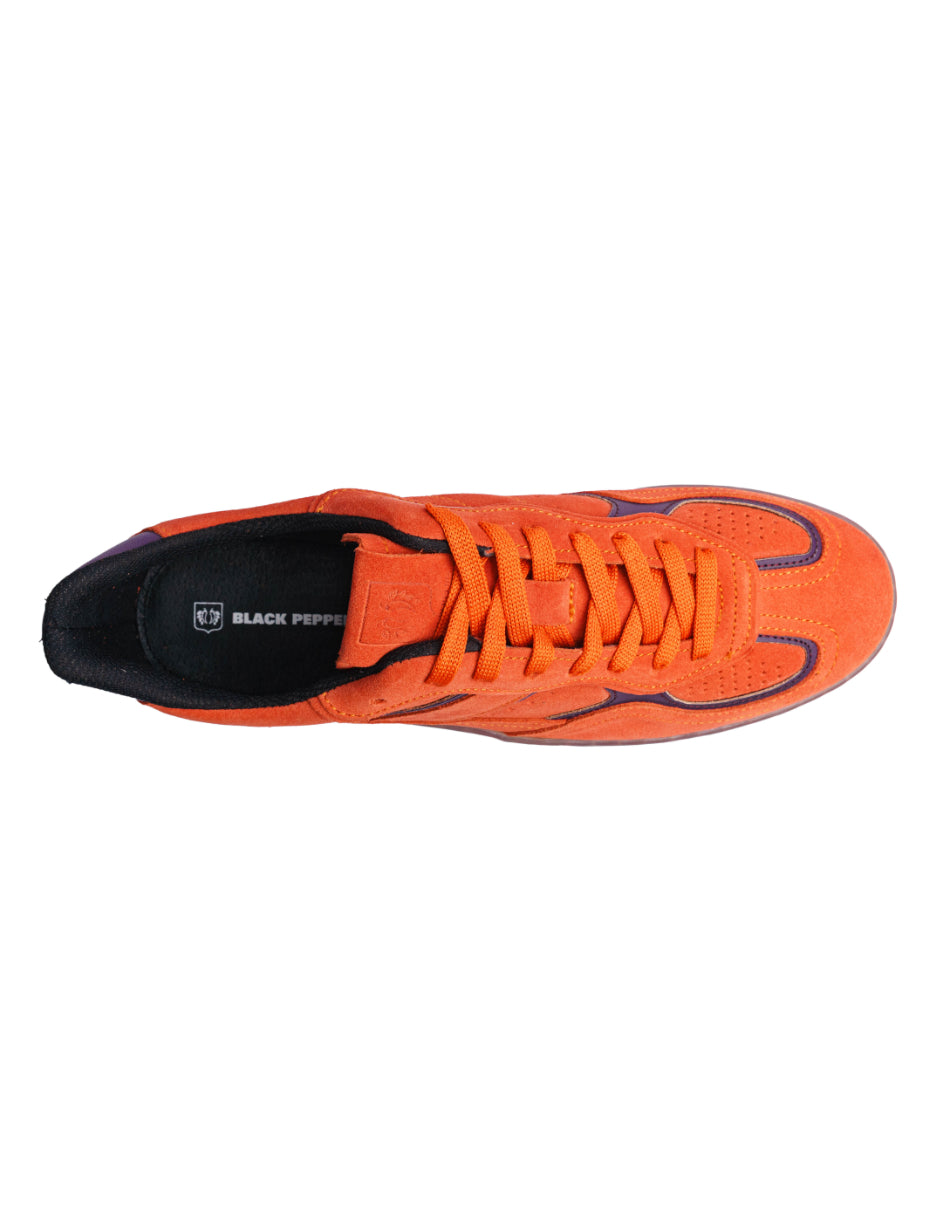 Lowtop Suede Sneaker PARMA Electric Orange