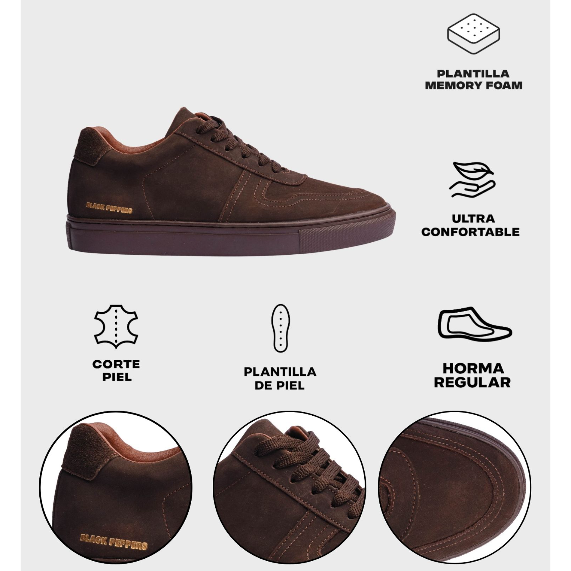 Lowtop Leather Sneaker TURIN Brown