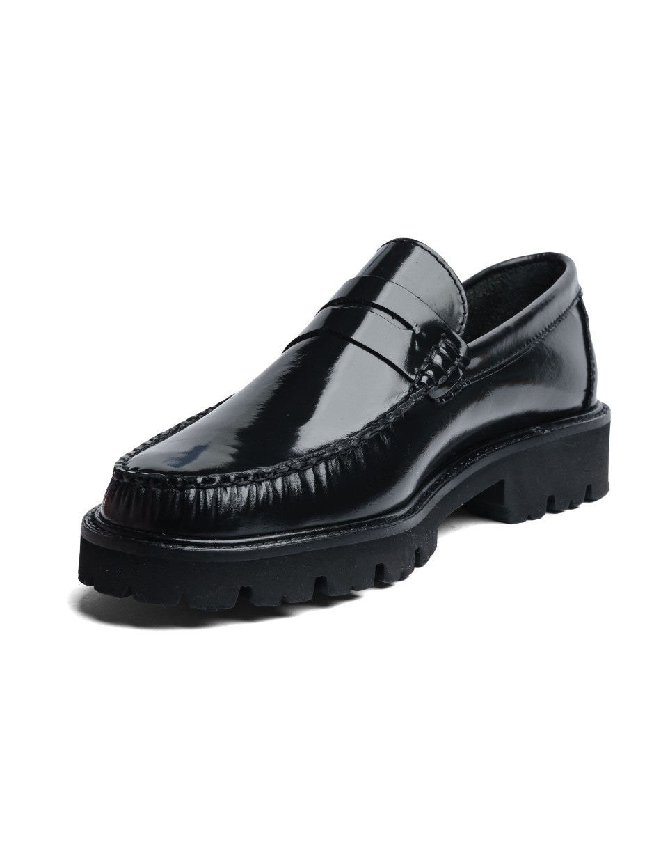 Leather Loafers Black